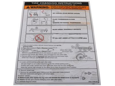 Ford 5R3Z-17A083-AA Decal - Jack Operation