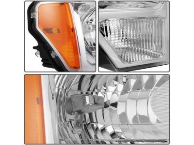 Ford DL3Z-13008-EC Headlamp Assembly, Black, Front Driver Side