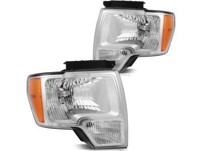 Ford DL3Z-13008-EC Headlamp Assembly, Black, Front Driver Side