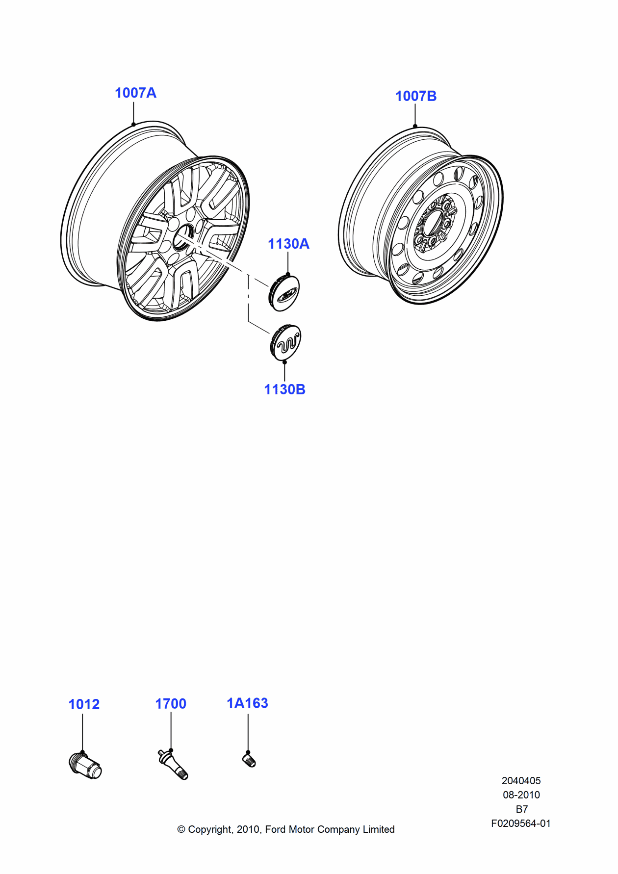 Ford FL1Z-1007-A Wheel Assembly