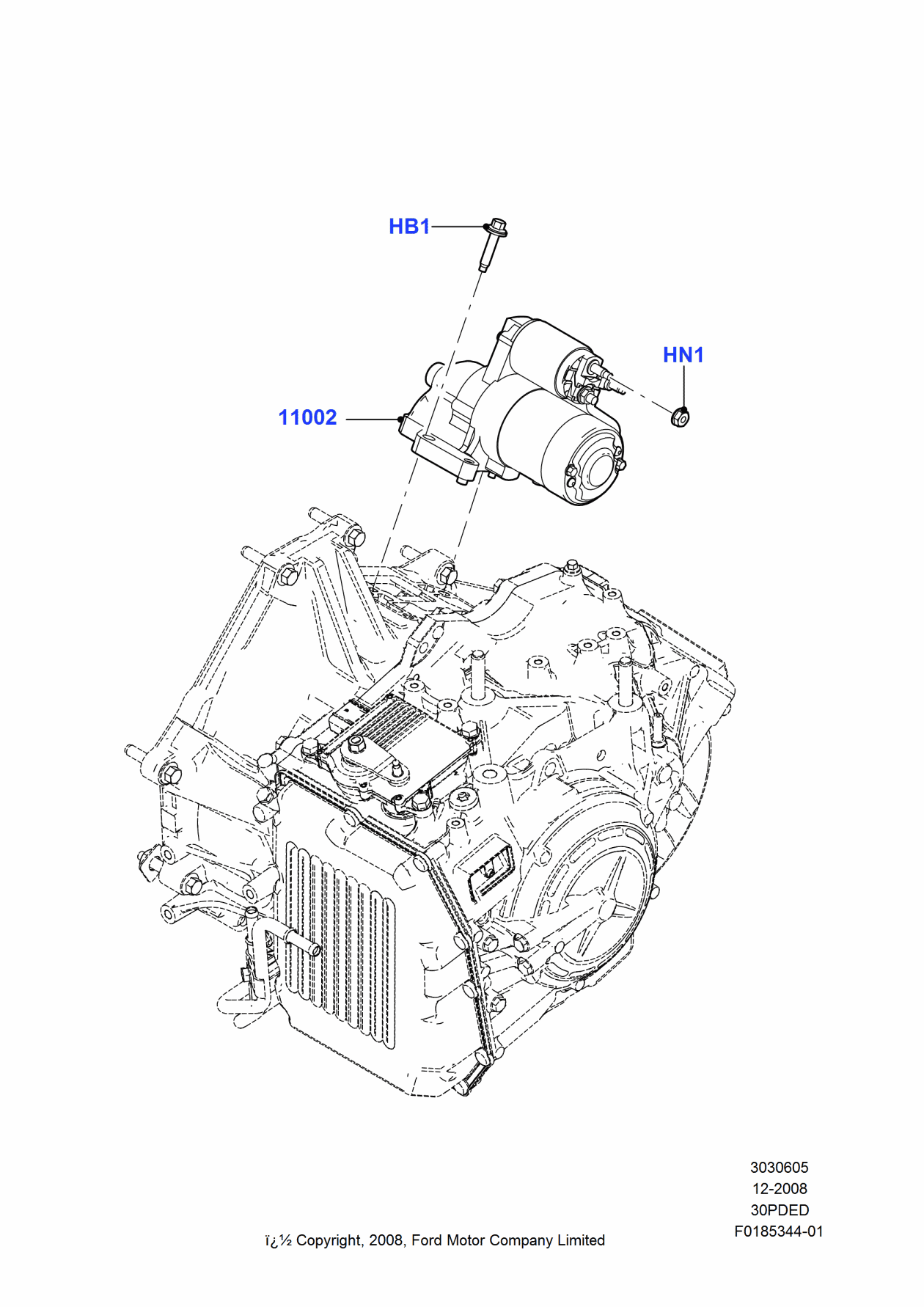 Ford EU2Z-11V002-ARM Starter Motor Assembly