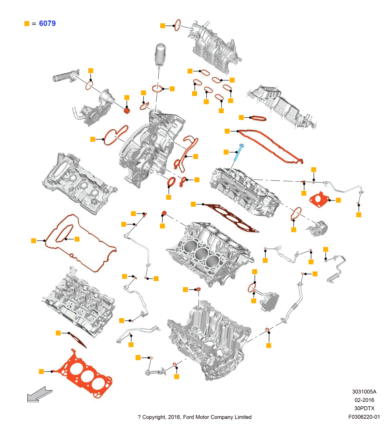 Ford GB8Z-6079-A Kit - Gasket