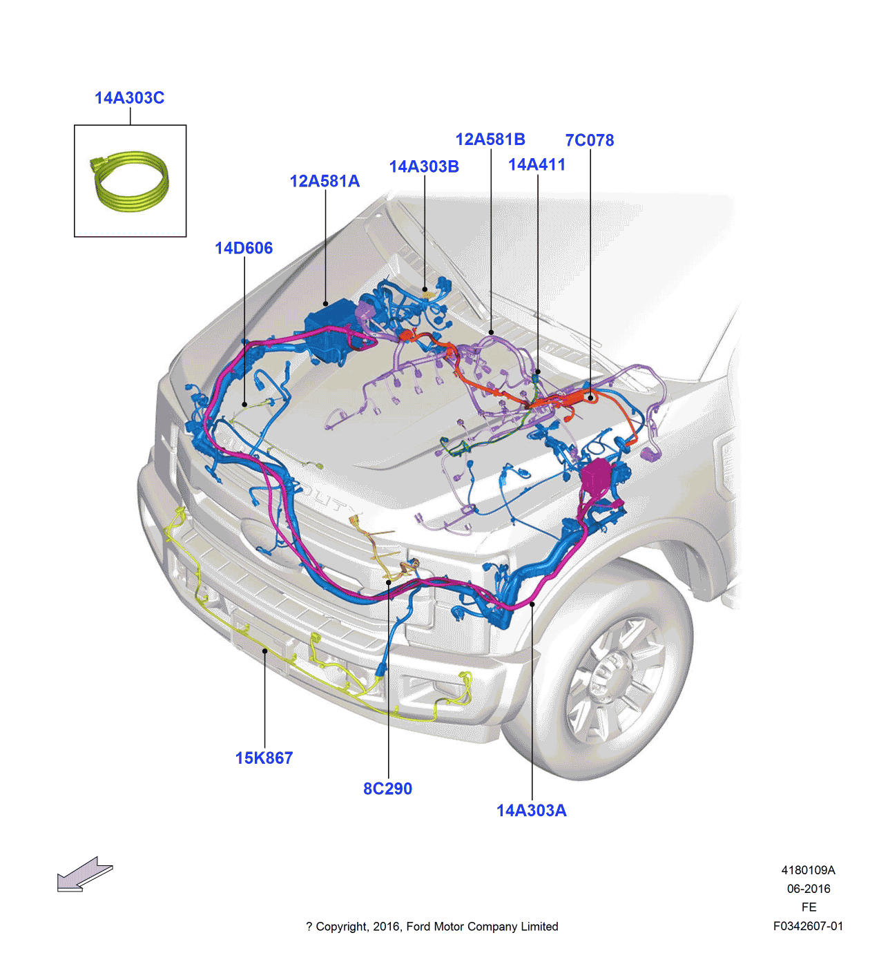 Ford HC3Z-7C078-E Wire Assembly