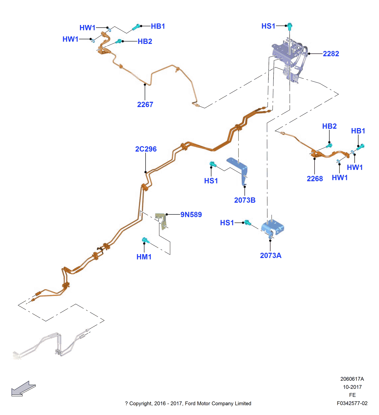 Ford HC3Z-2073-B Bracket - Brake Hose Support