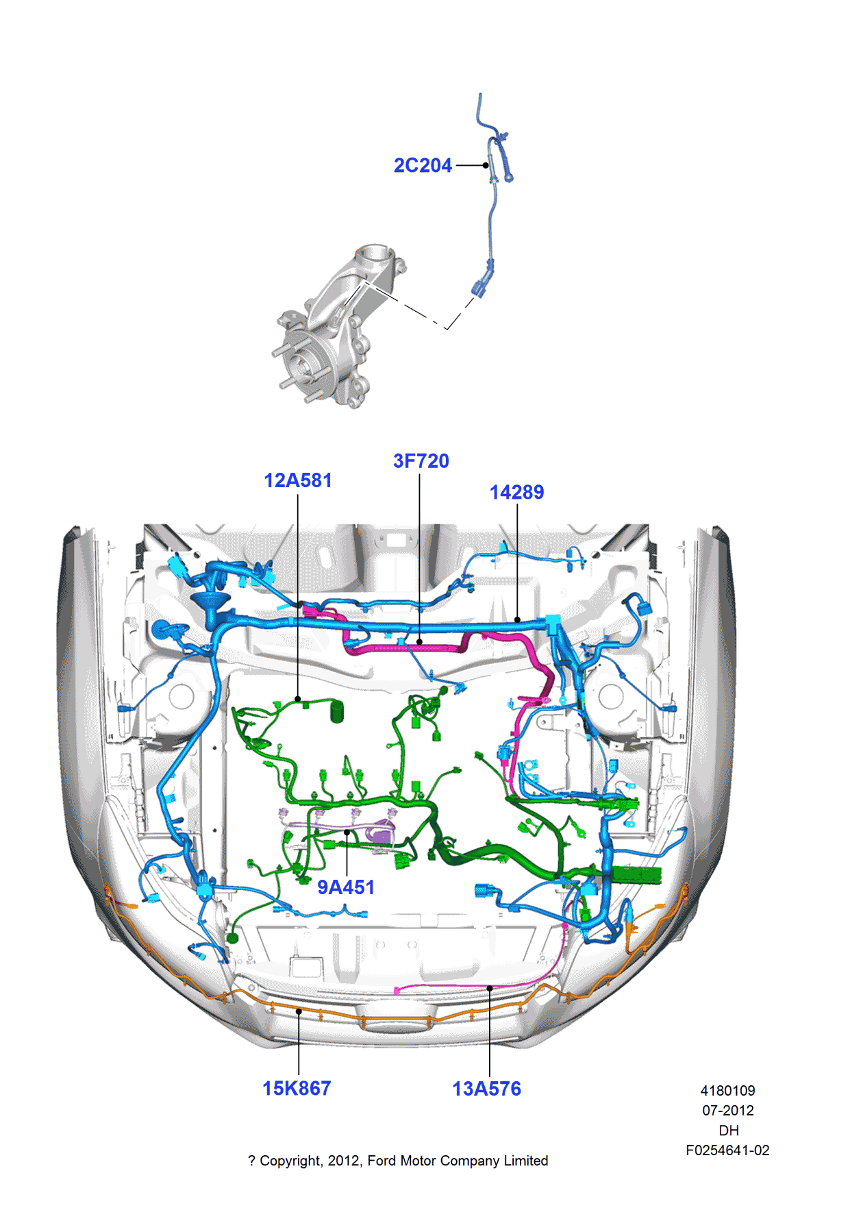 Ford CM5Z-14A411-S Wiring Assembly