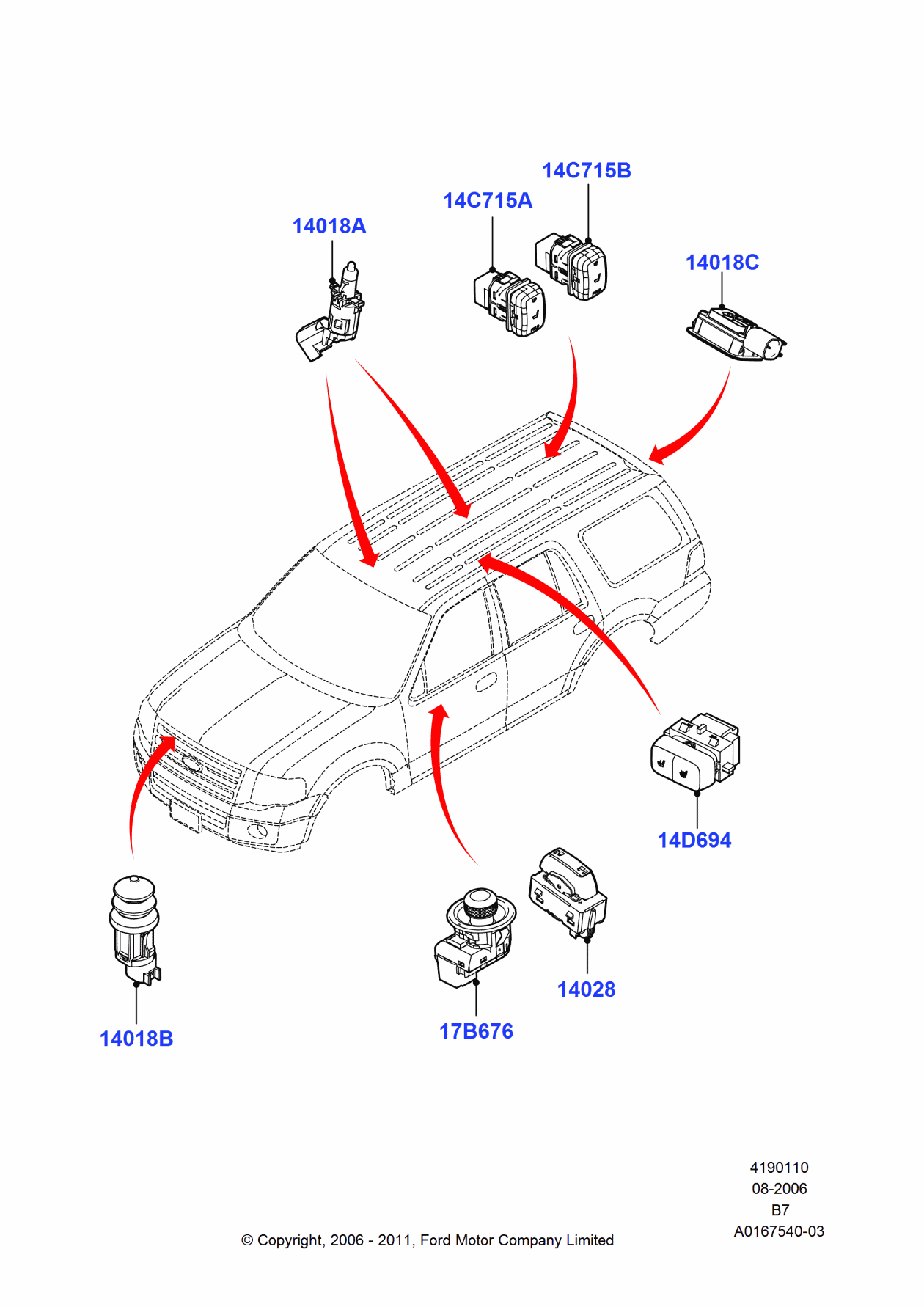 Ford DG9Z-14D694-AA Switch Assembly