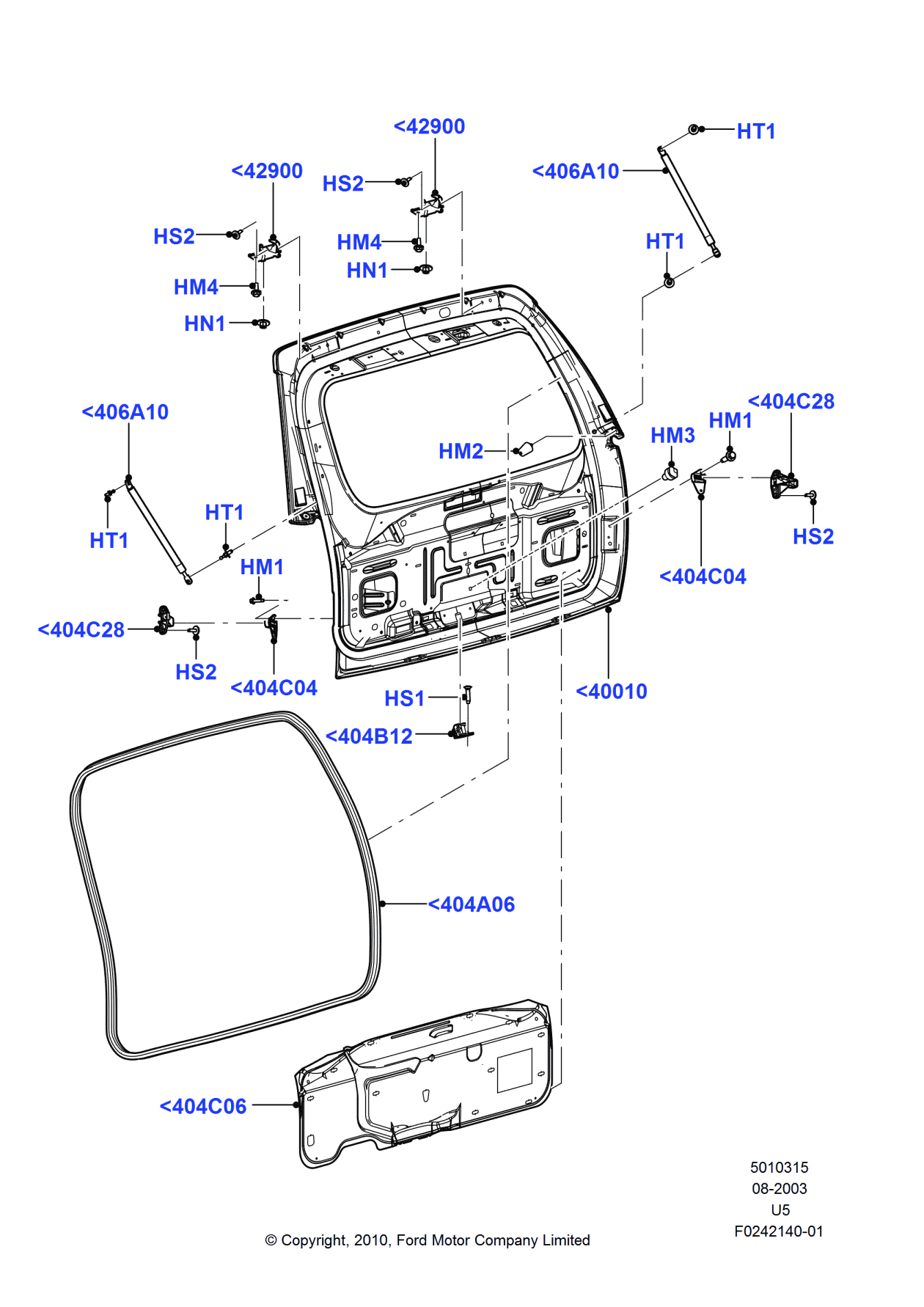 Ford 7L2Z-78404C04-B Wedge Assembly