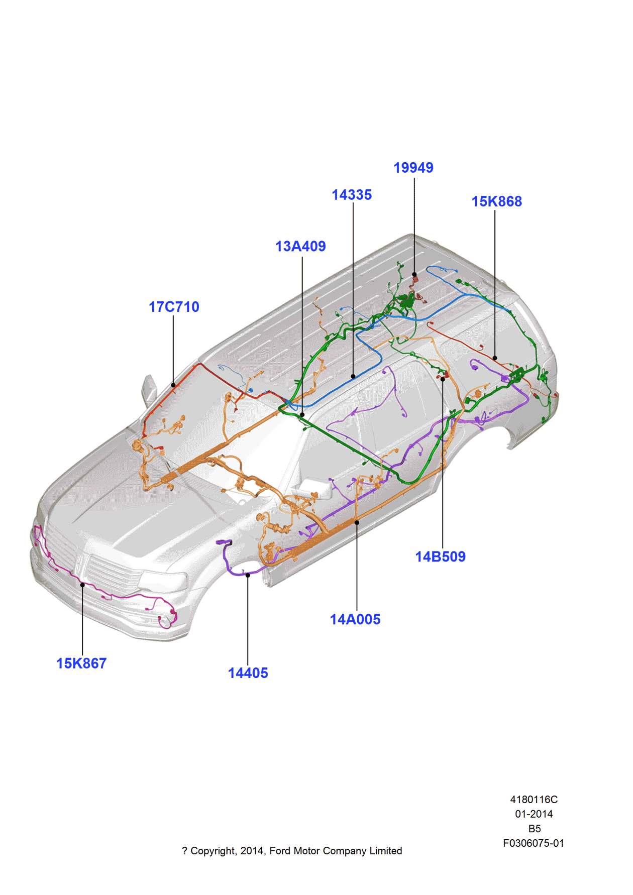 Ford FL1Z-19949-A Wire Assembly - Air Conditioner