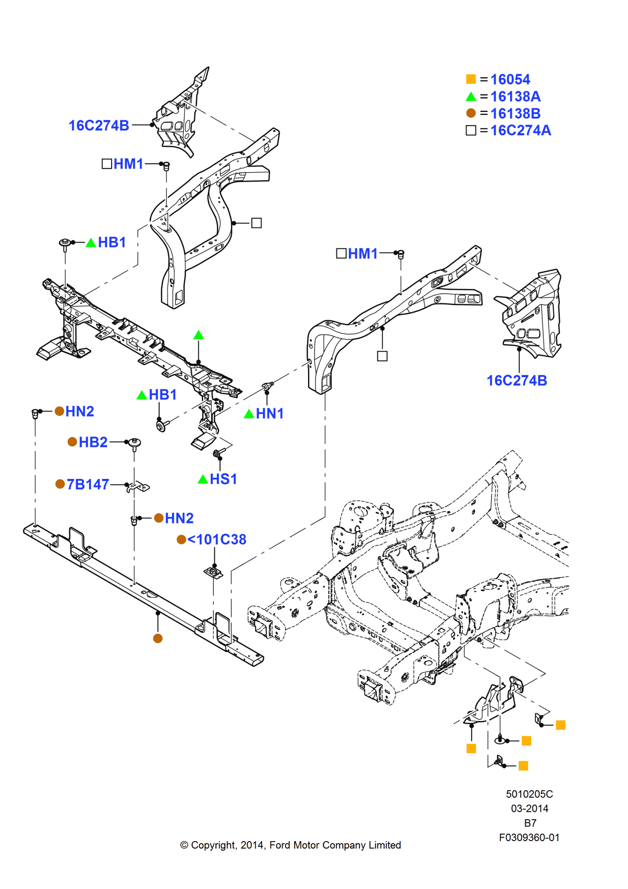 Ford 9L1Z-16138-ACP Front End Assembly