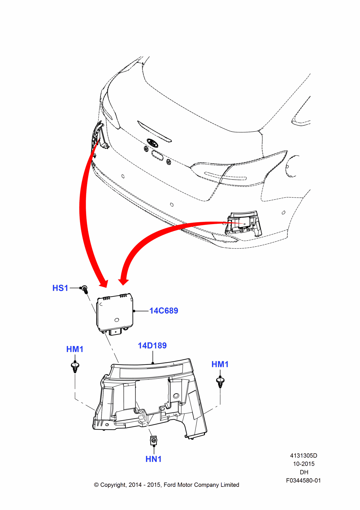 Ford F1FZ-14D189-B Bracket, Passenger Side