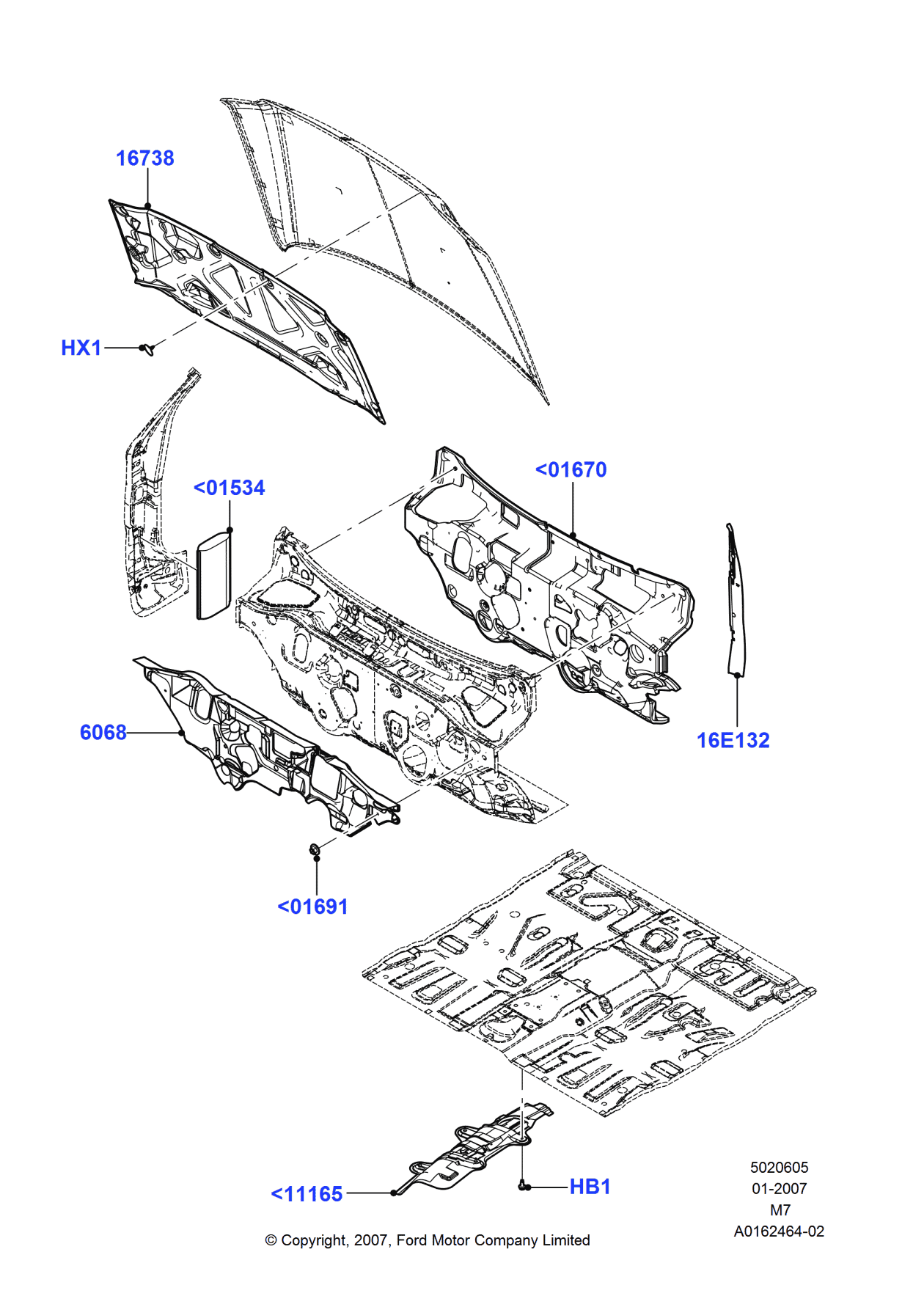 Ford BL8Z-7811165-A Insulator - Tunnel