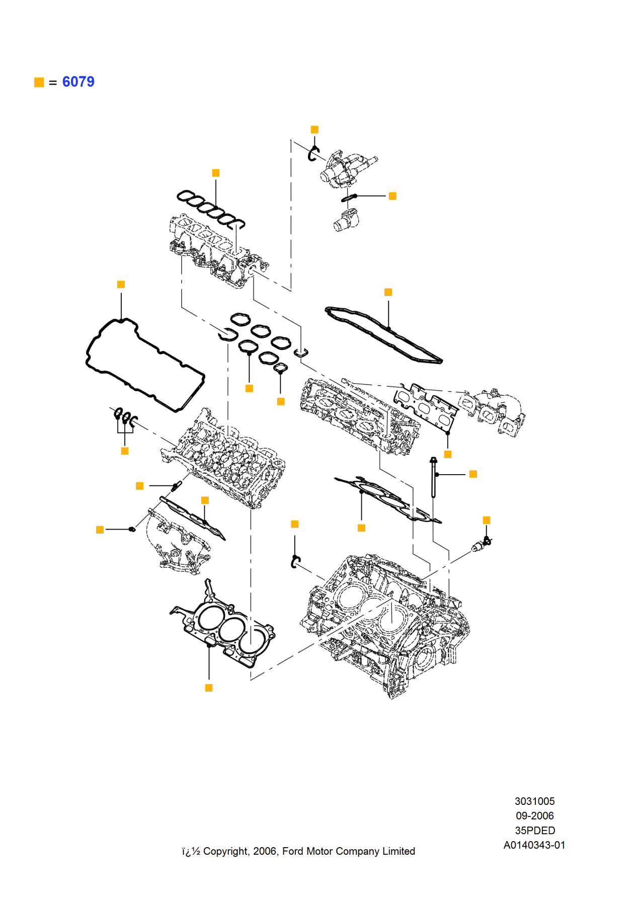 Ford 9T4Z-6079-A Kit - Gasket