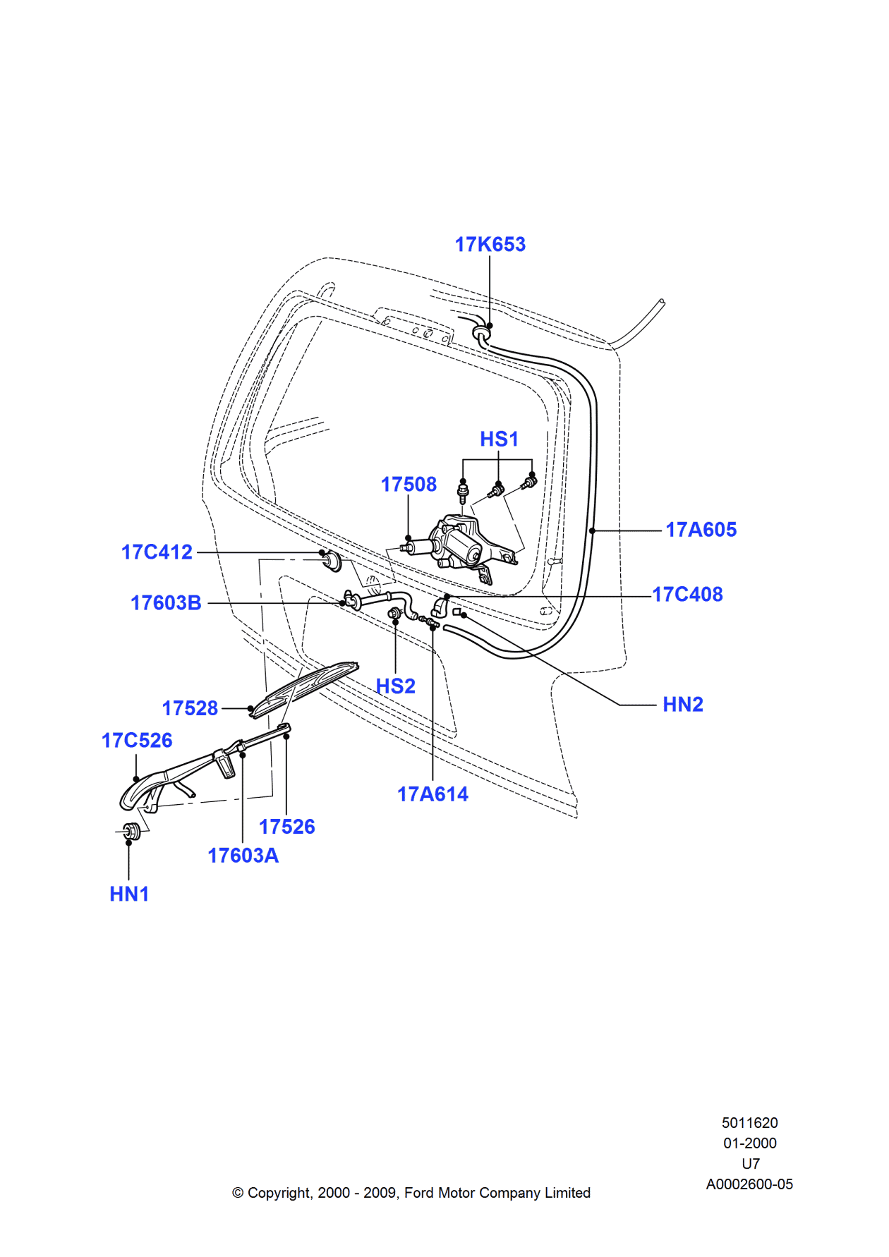Ford JU2Z-17V528-A Blade Assembly - Wiper