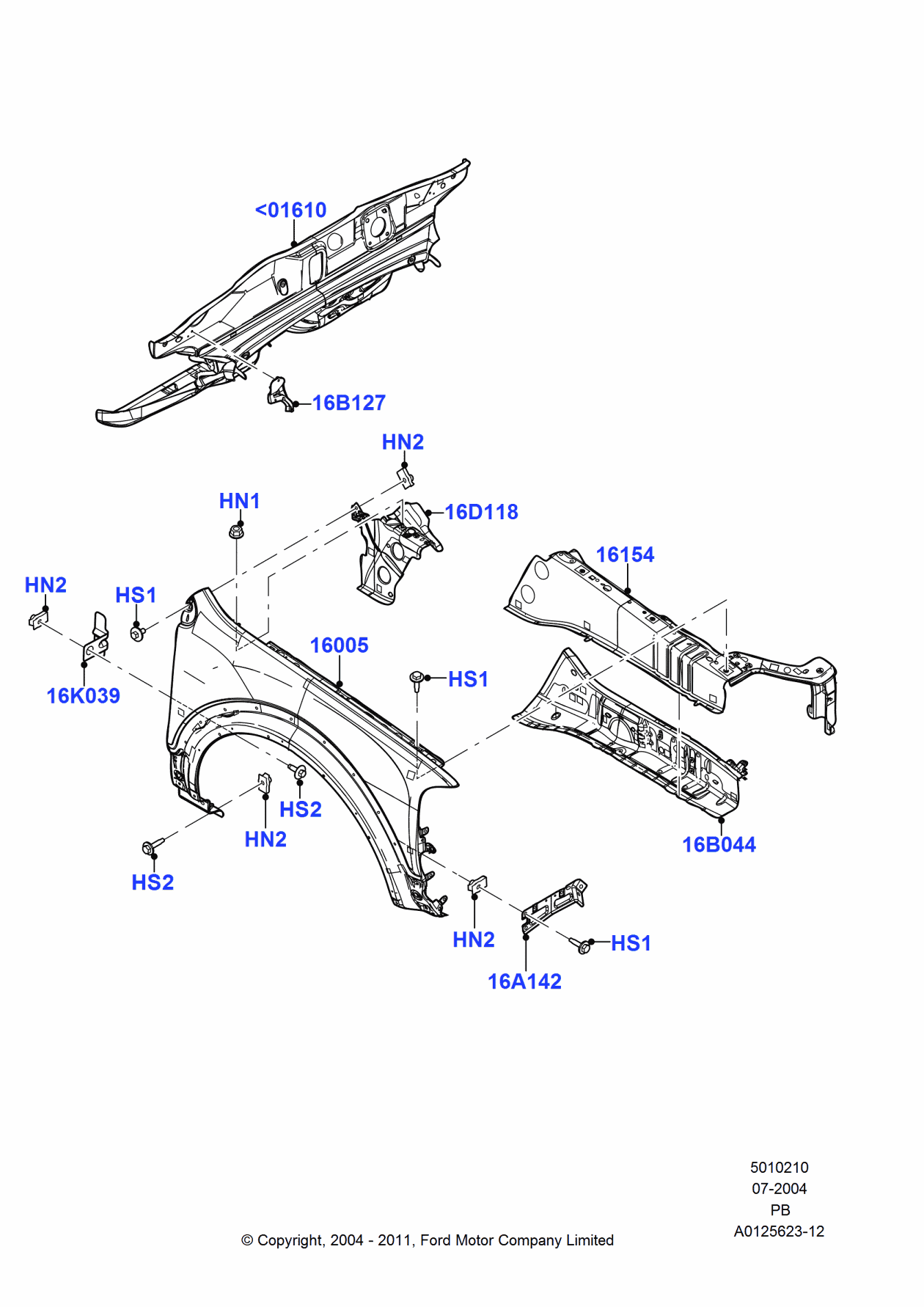 Ford -W710892-S441 Nut And Washer Assembly - Hexagon