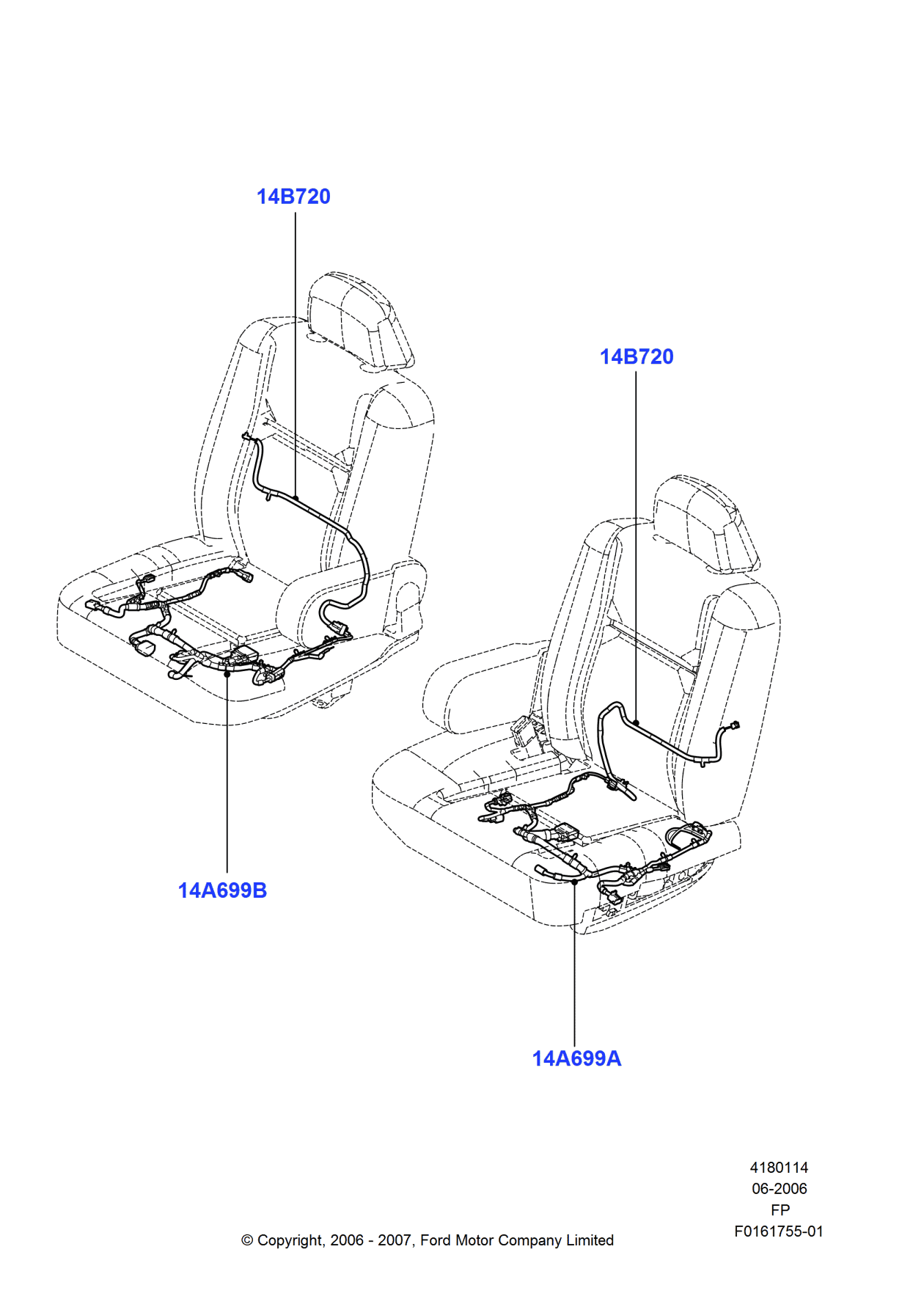 Ford 8W7Z-14A699-AA Wire Assembly, Driver Side