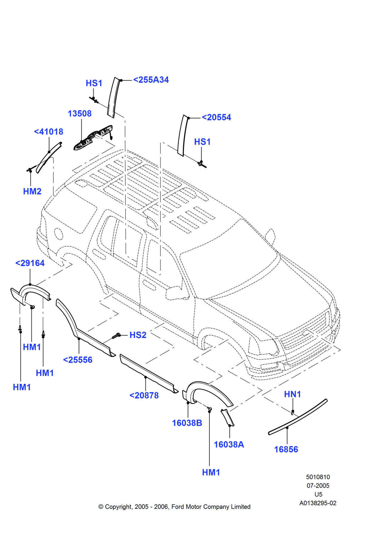 Ford 6L2Z-7829165-AAA Moulding, Driver Side