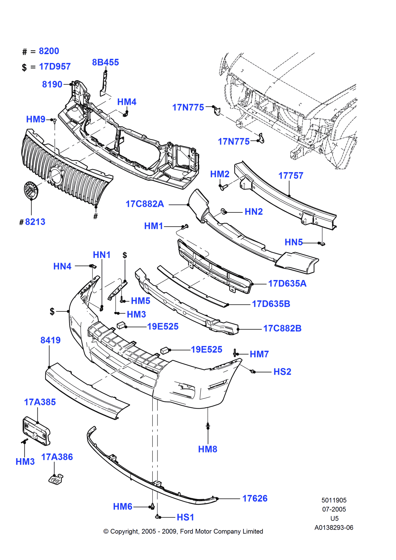 Ford -N802961-S434 Nut - Special