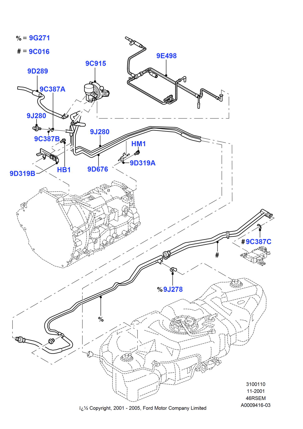 Ford 2L1Z-9G271-AF Hose - Connecting