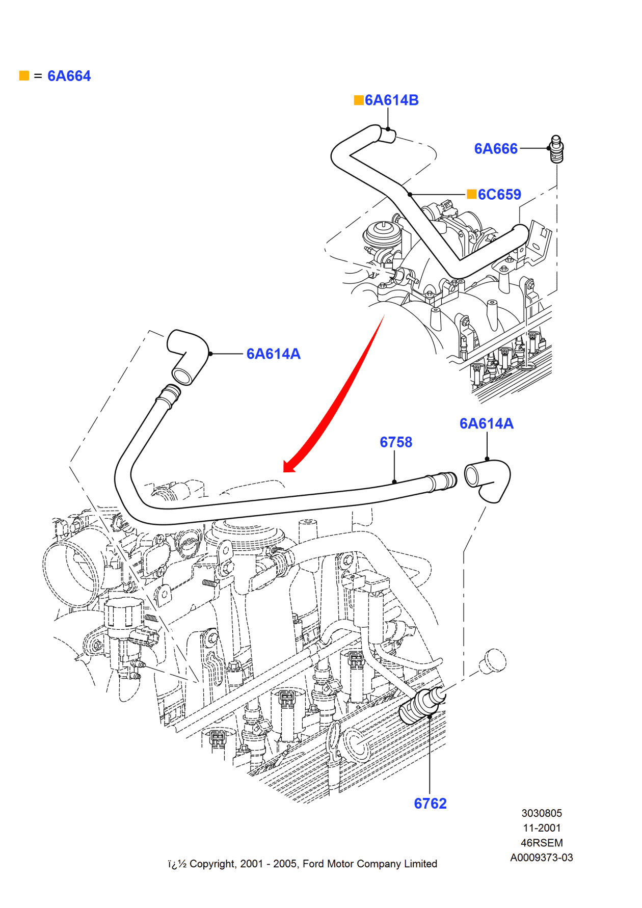 Ford F75Z-6C659-AA Hose