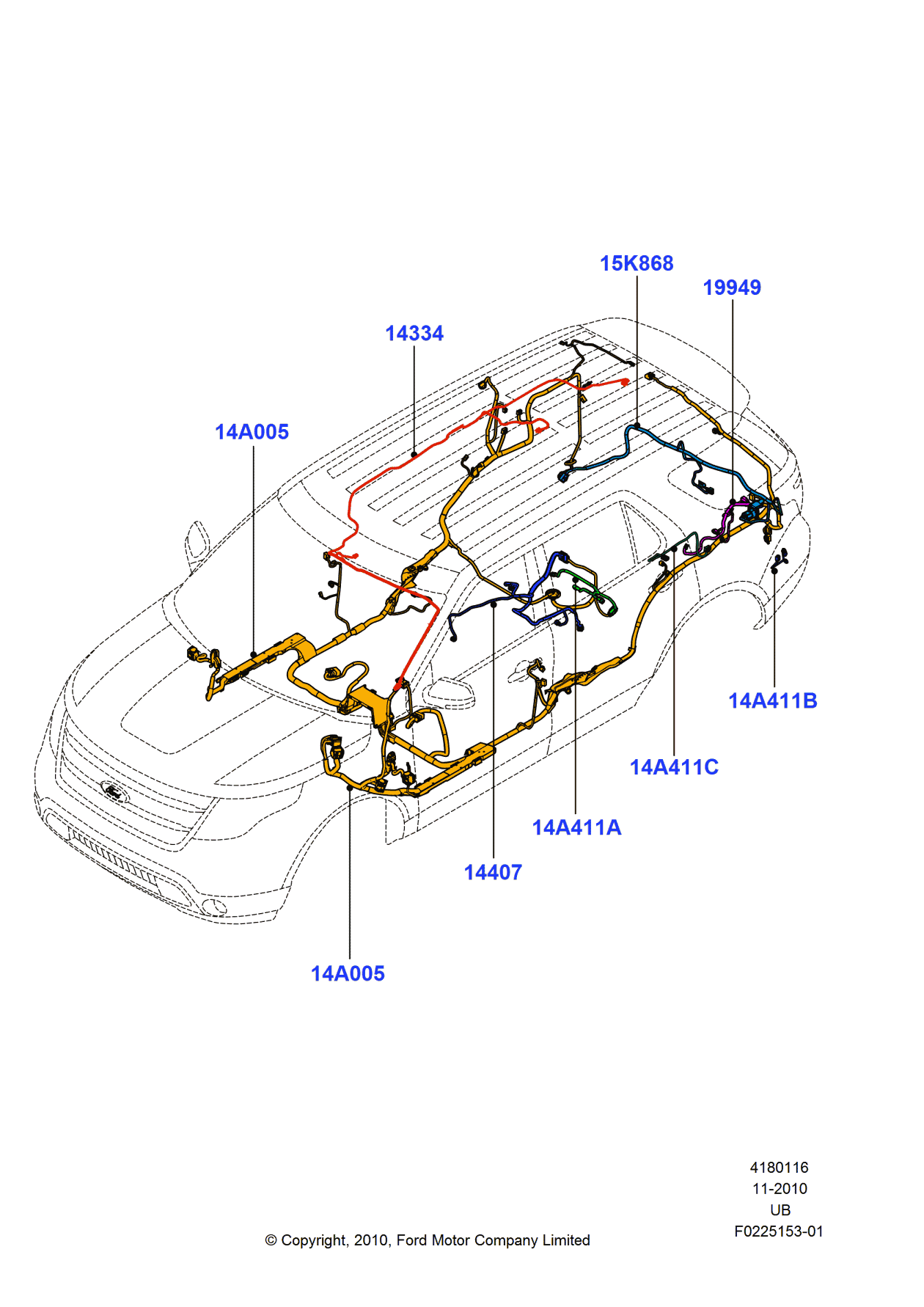 Ford DB5Z-14A411-A Wire Assembly - Jumper