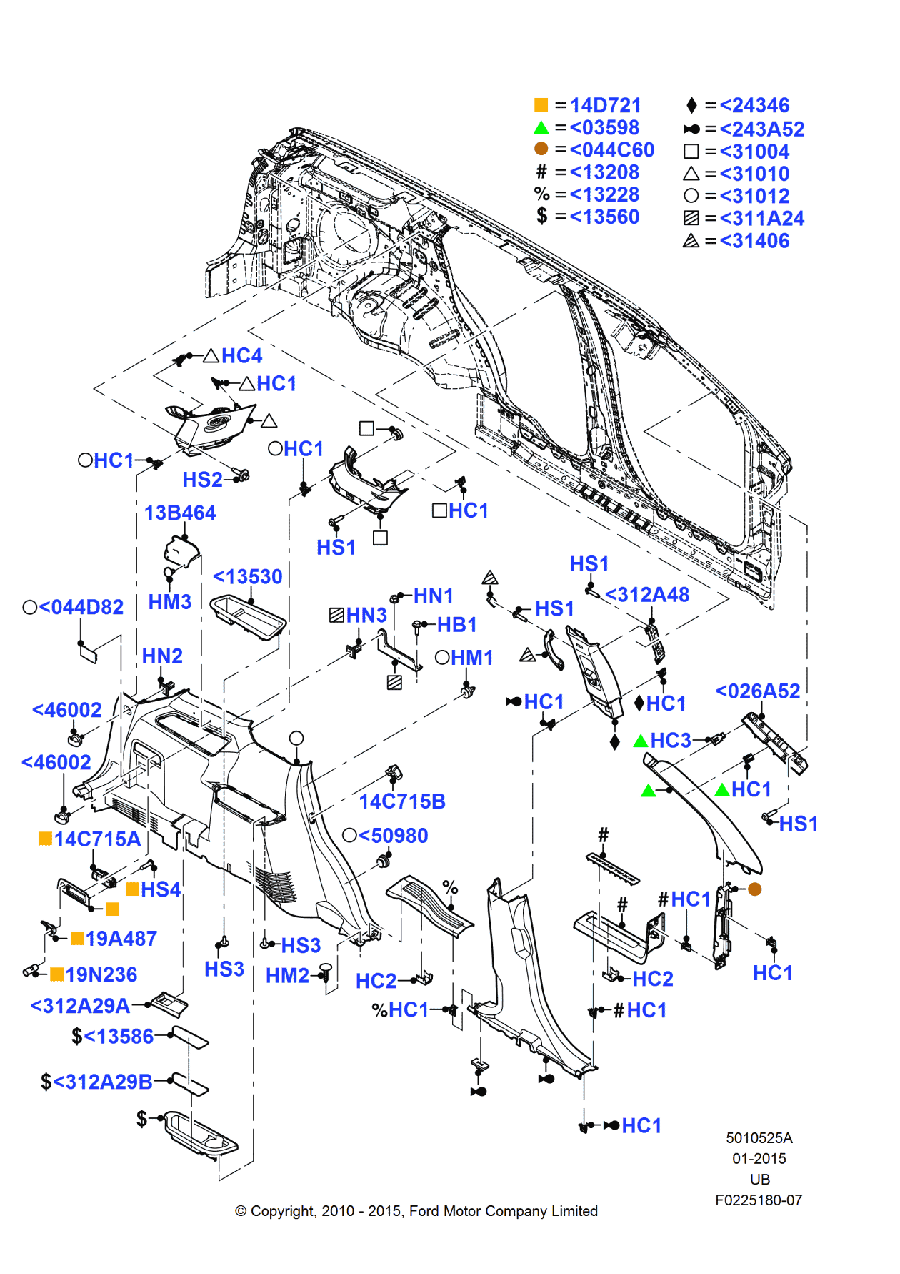 Ford EB5Z-7831013-DB Trim Assembly - Quarter