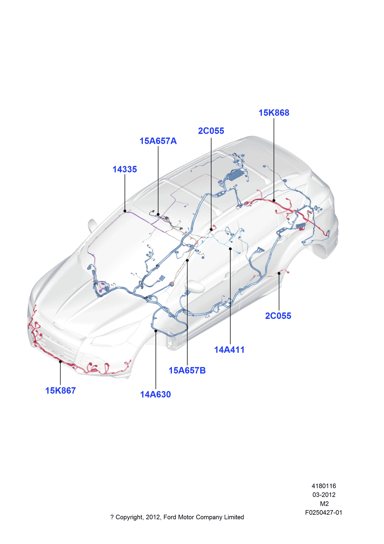 Ford CV6Z-15K868-MDA Wire - Parking Distance Aid Sensor