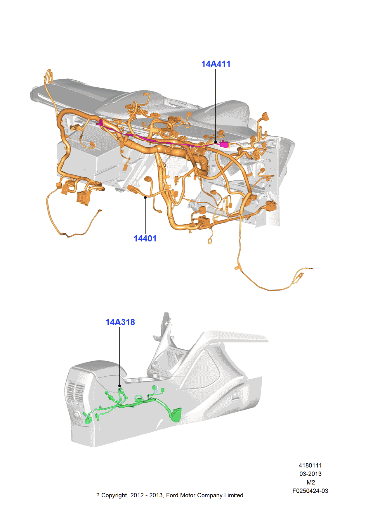 Ford CV6Z-14A318-MRC Wire Assembly