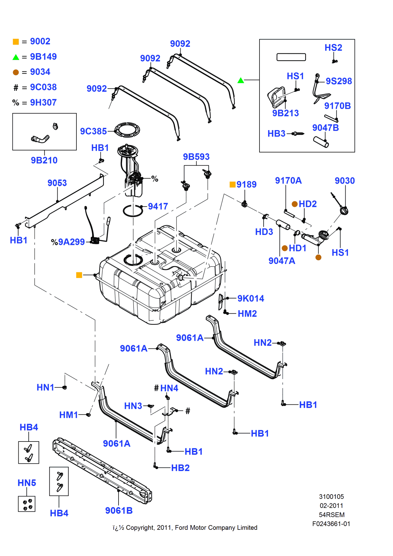 Ford BC2Z-9B149-D Kit - Fuel System Conversion
