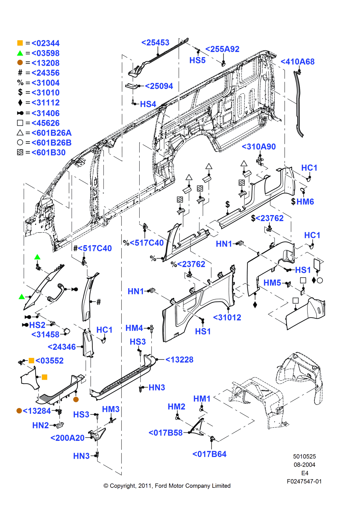 Ford 7C2Z-1631112-DA Panel - Trim, Passenger Side