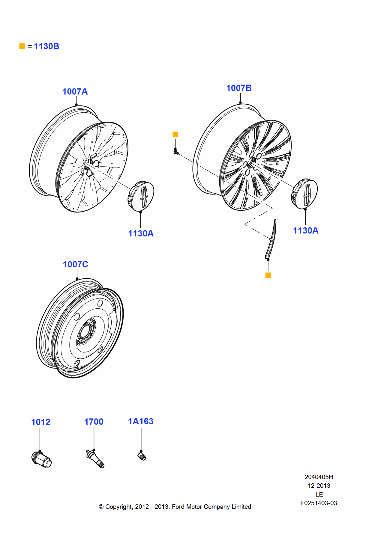 Ford DA5Z-1130-A Cover - Wheel