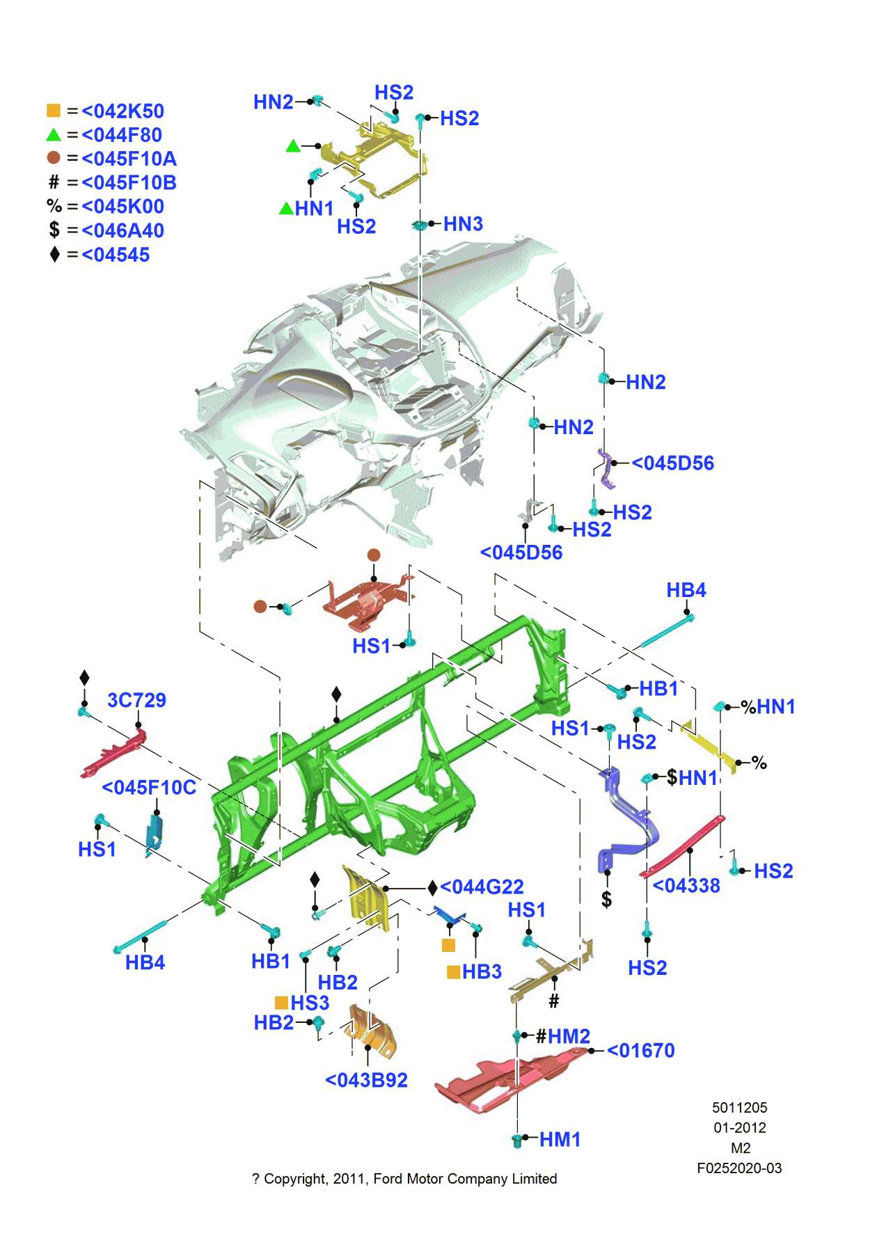 Ford -W714383-S442A Bolt
