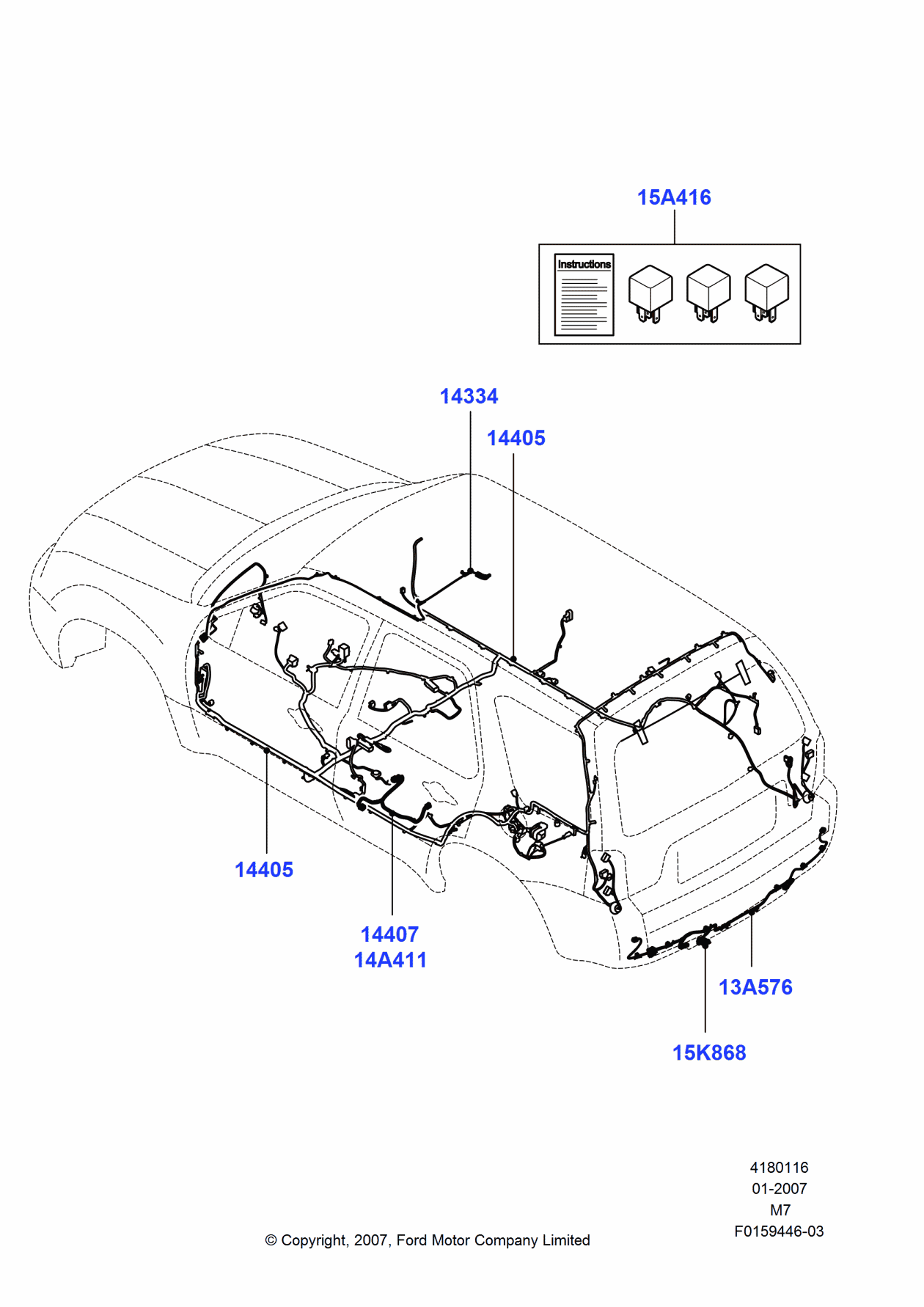 Ford 9L8Z-14A411-A Wire Assembly