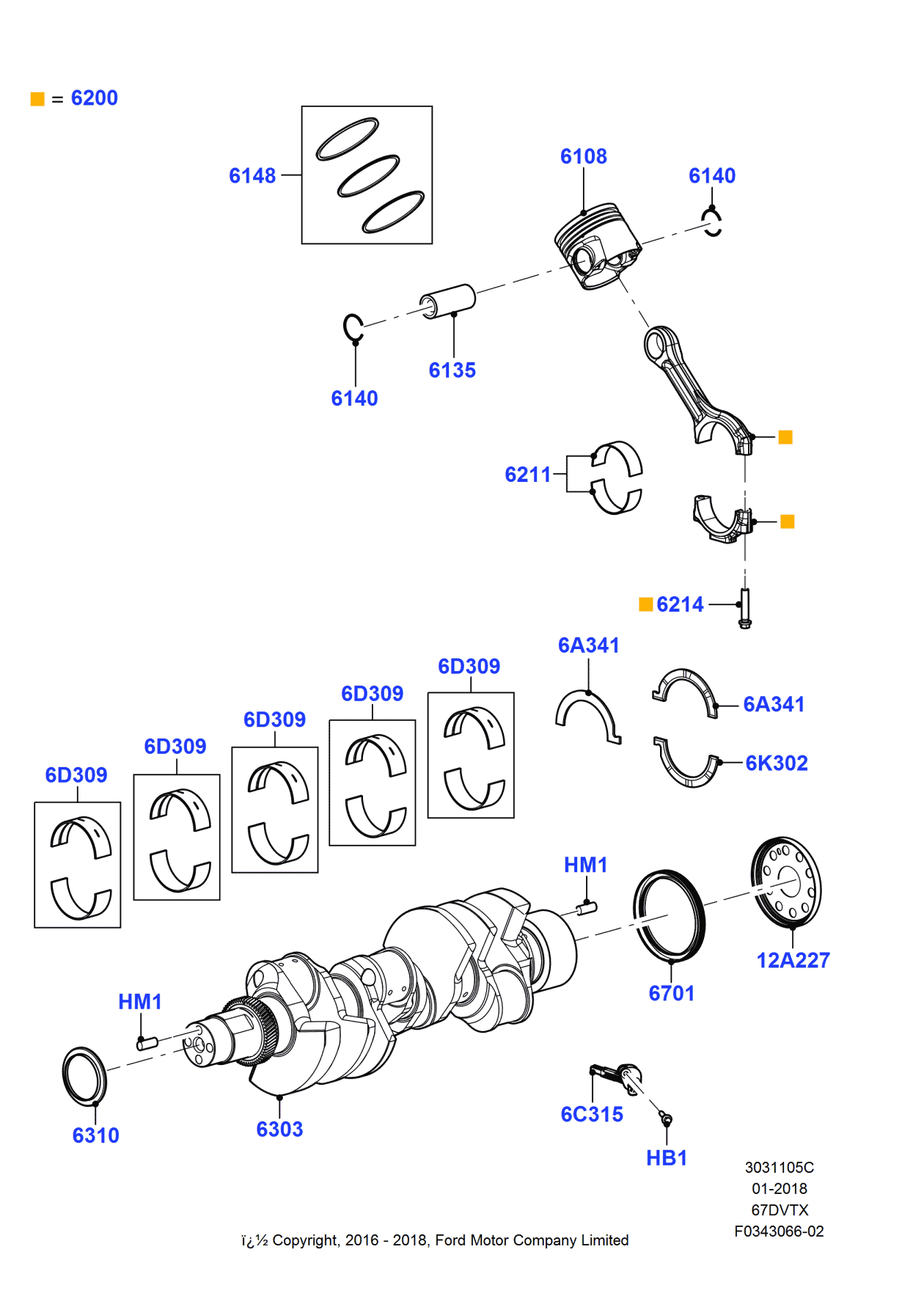 Ford -W714990-S300 Dowel