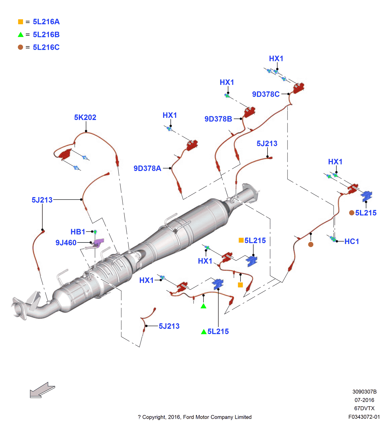 Ford HC3Z-5L239-B Sensor Assembly