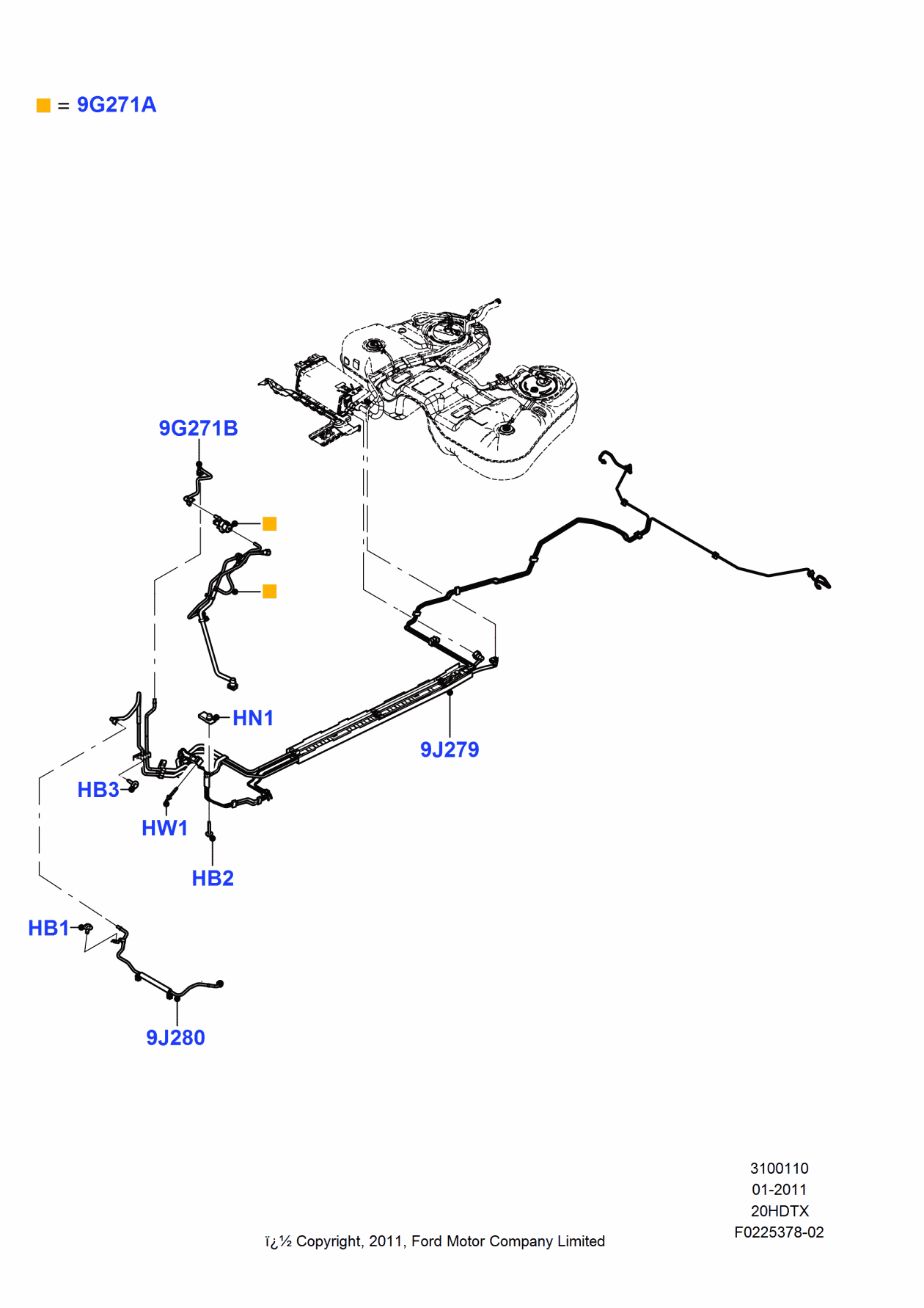 Ford BB5Z-9G271-C Hose - Connecting