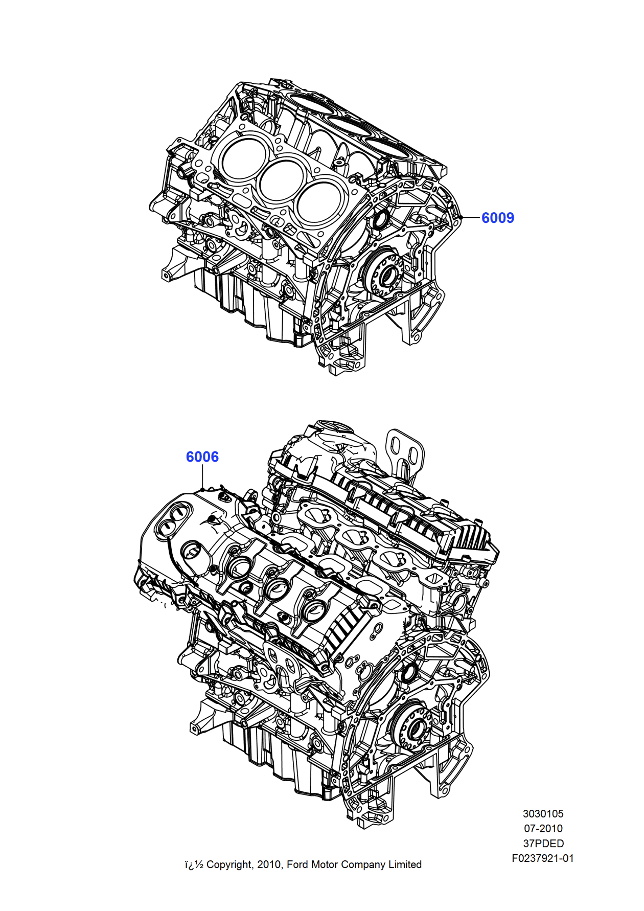 Ford DT4Z-6006-ARM Service Engine Assembly