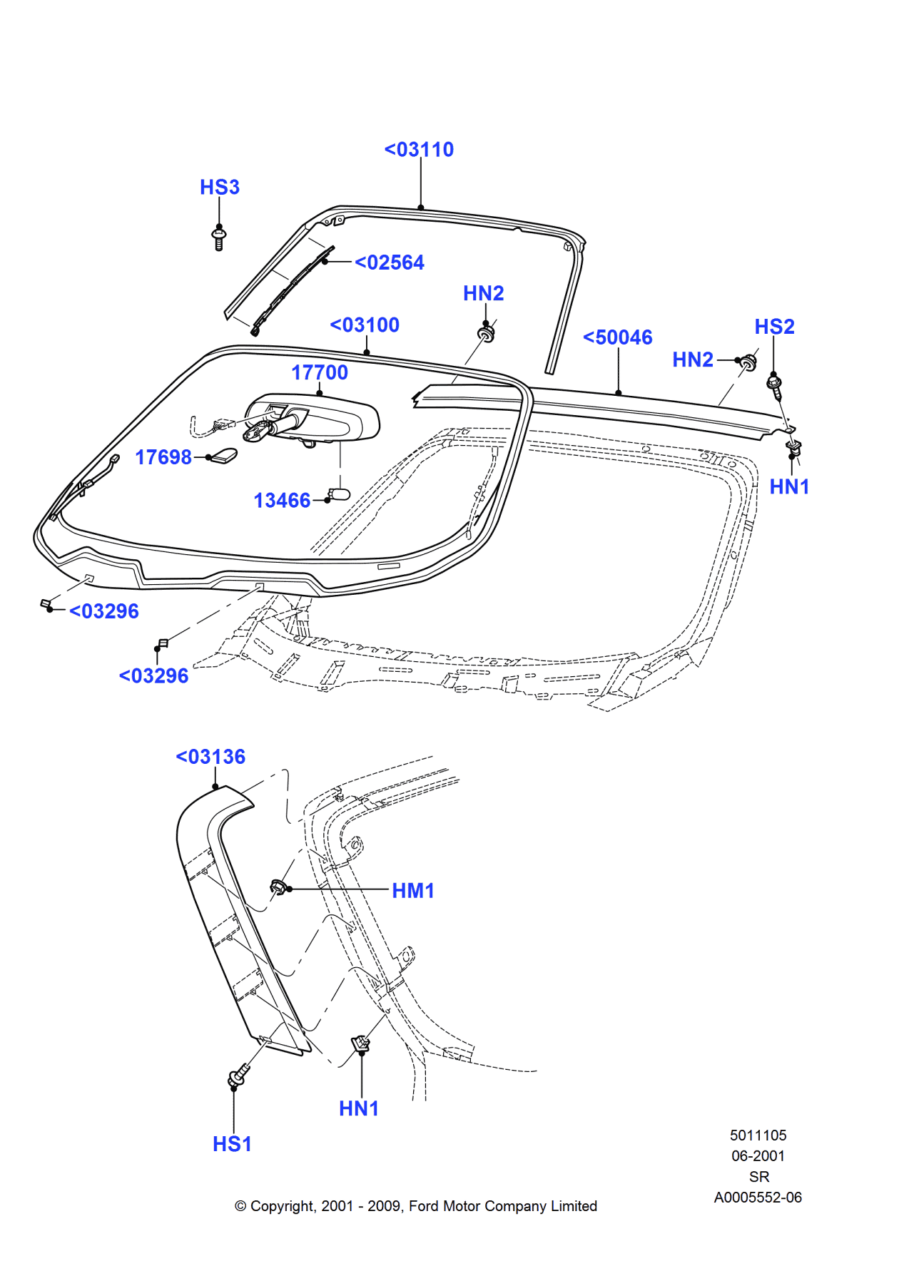 Ford -N610938-S301 Screw