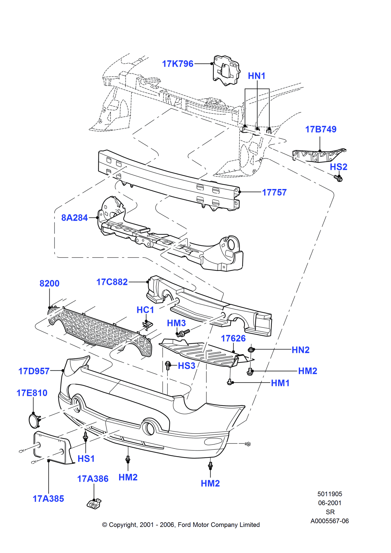 Ford -W703557-S301 Clip