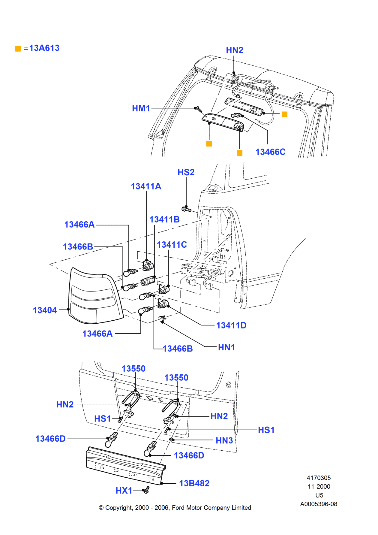 Ford -W709321-S305 Nut - Spring