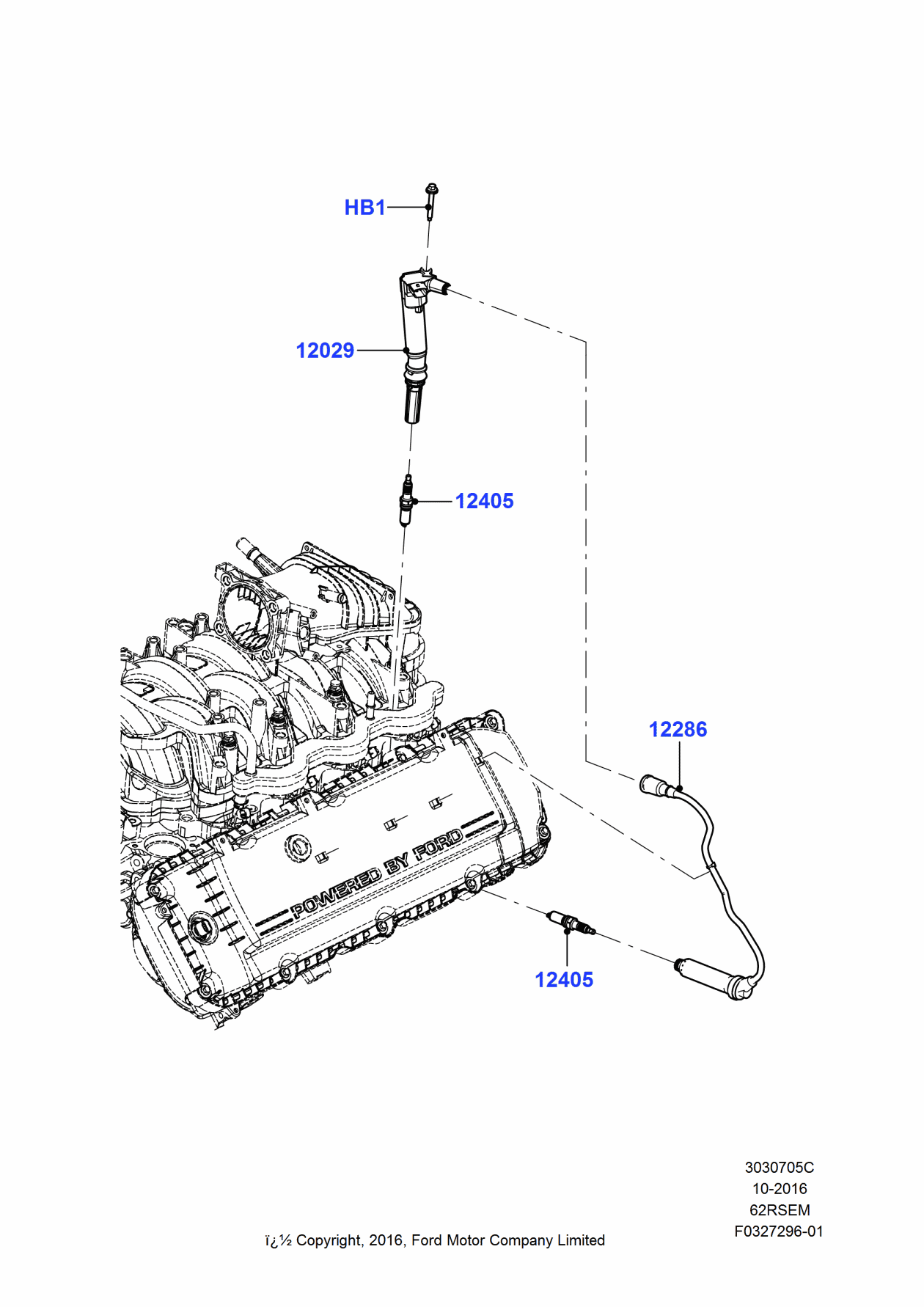 Ford HC2Z-12286-A Wire Assembly - Ignition