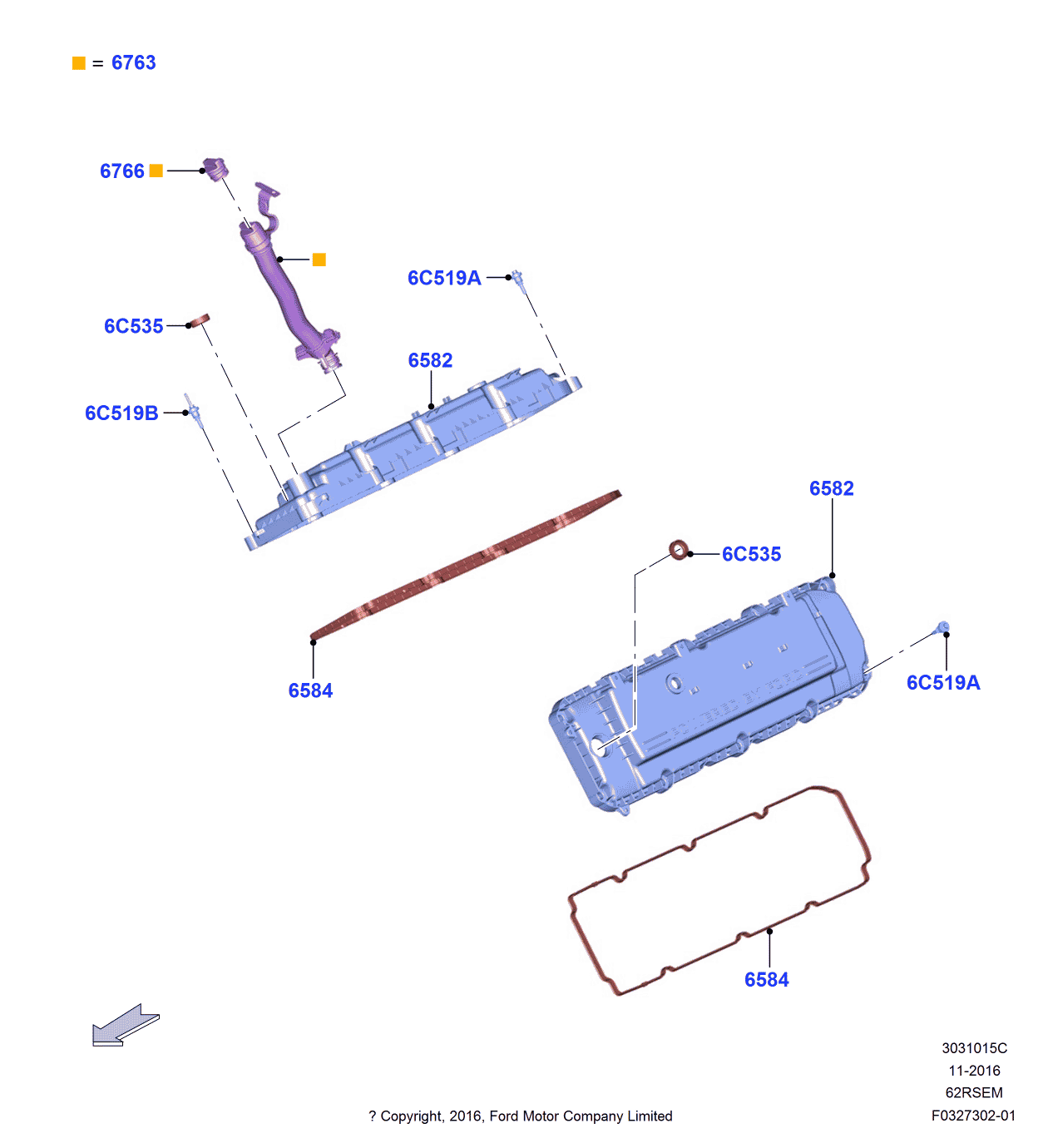 Ford HC2Z-6763-A Pipe Assembly