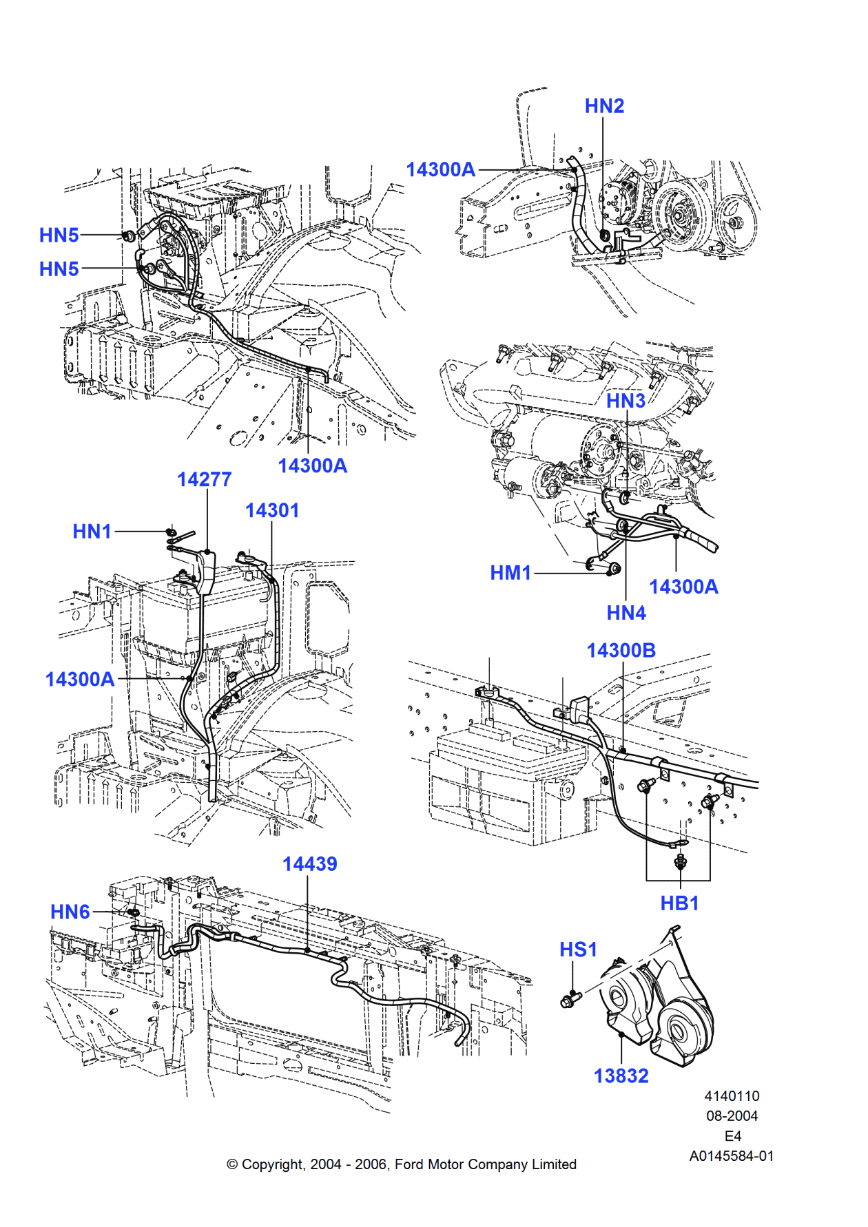 Ford GC2Z-14300-C Cable Assembly - Battery To Battery