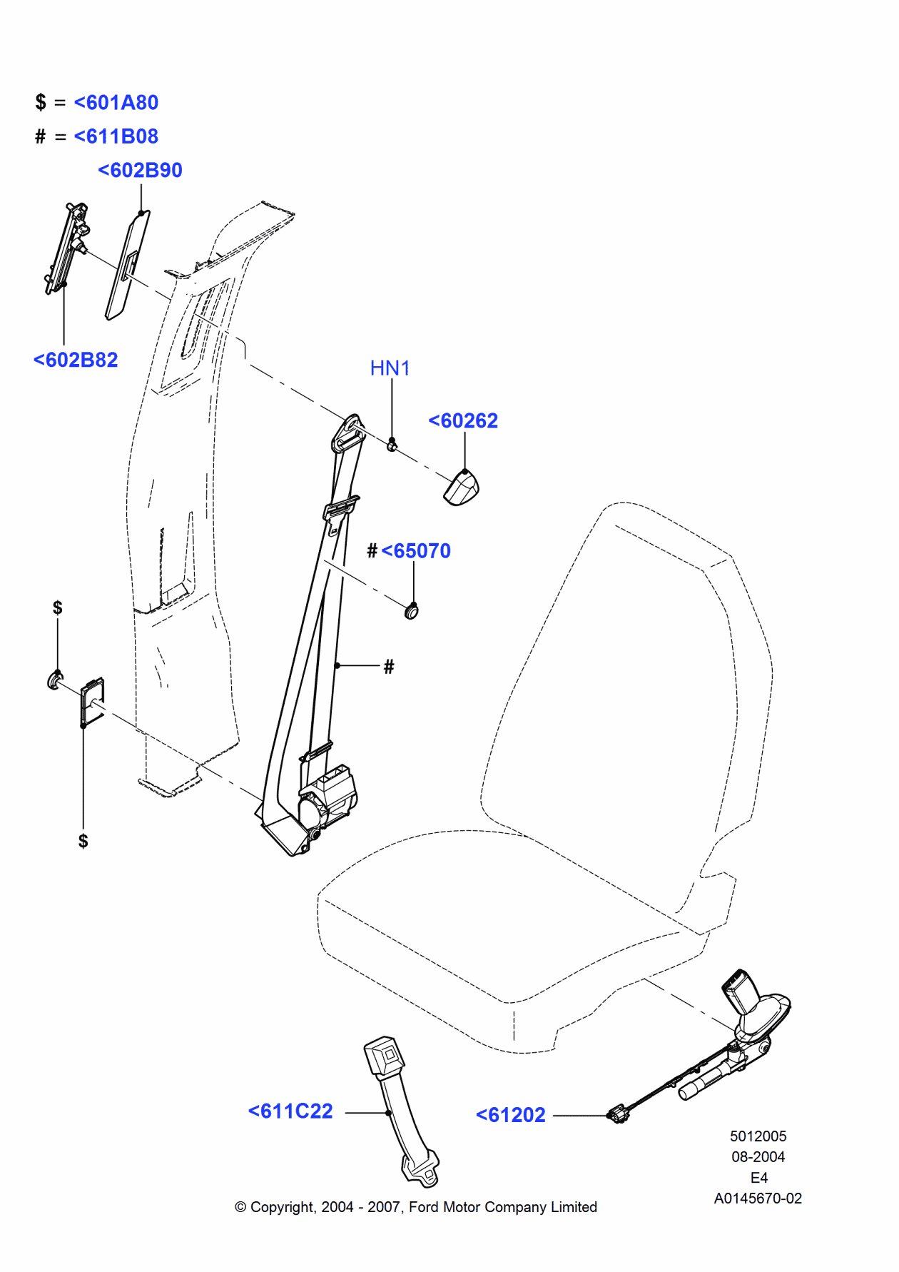 Ford 8C2Z-15601A80-A Reinforcement - Seat Belt