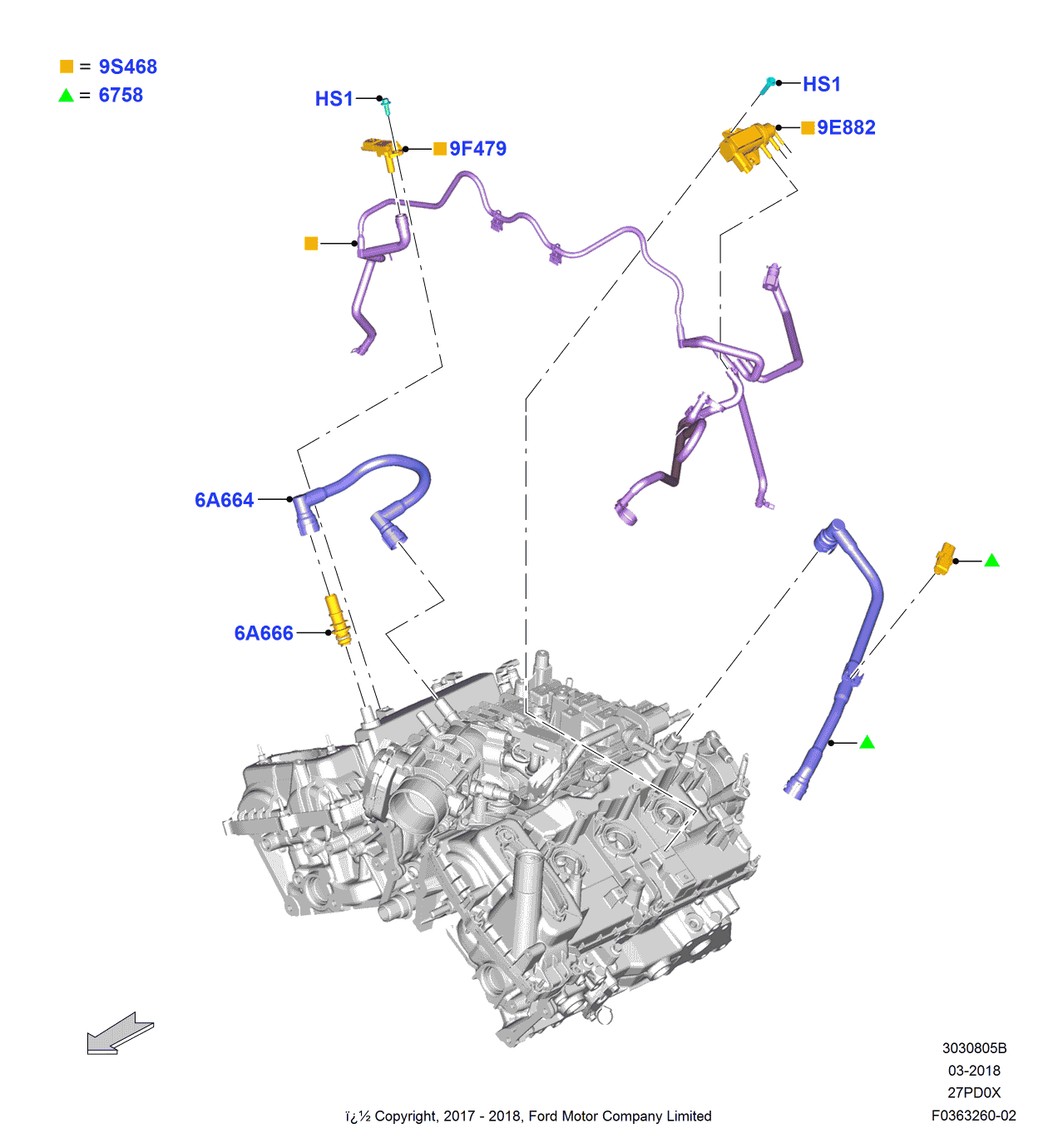 Ford JT4Z-9S468-A Hose