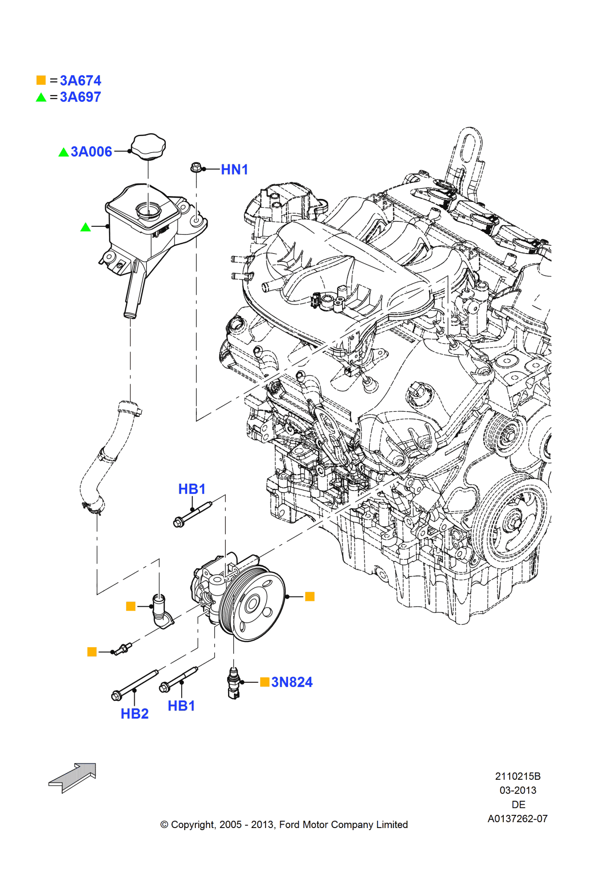 Ford EU2Z-3V674-DRM Pump Assembly - Power Steering