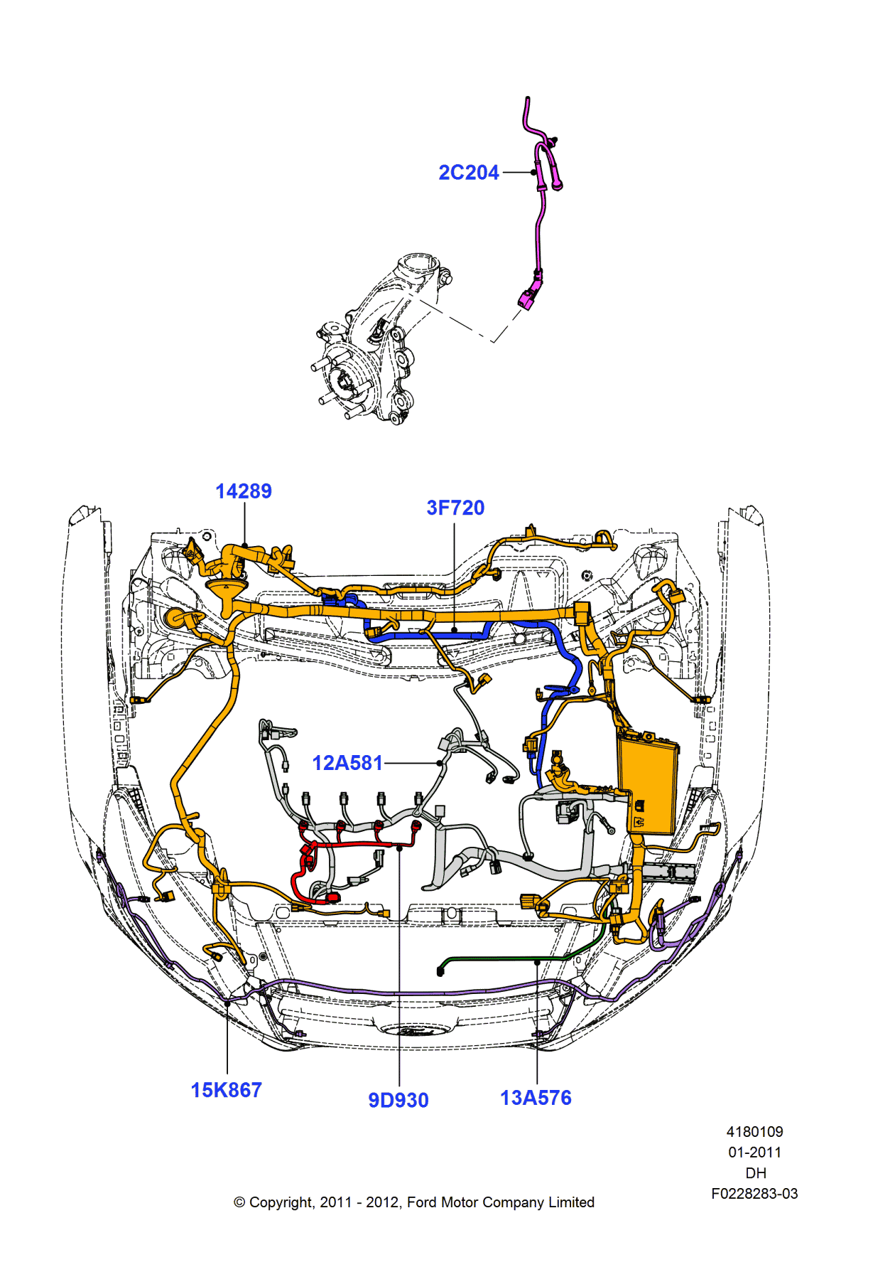 Ford DU5Z-14A411-A Wire Assembly - Jumper