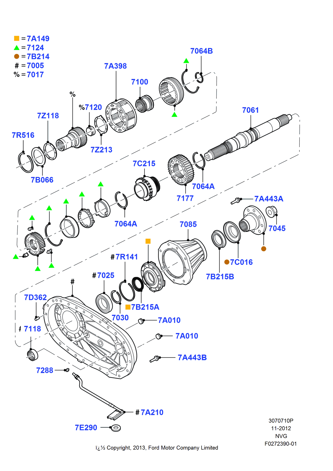Ford BC3Z-7017-AB Shaft - Input