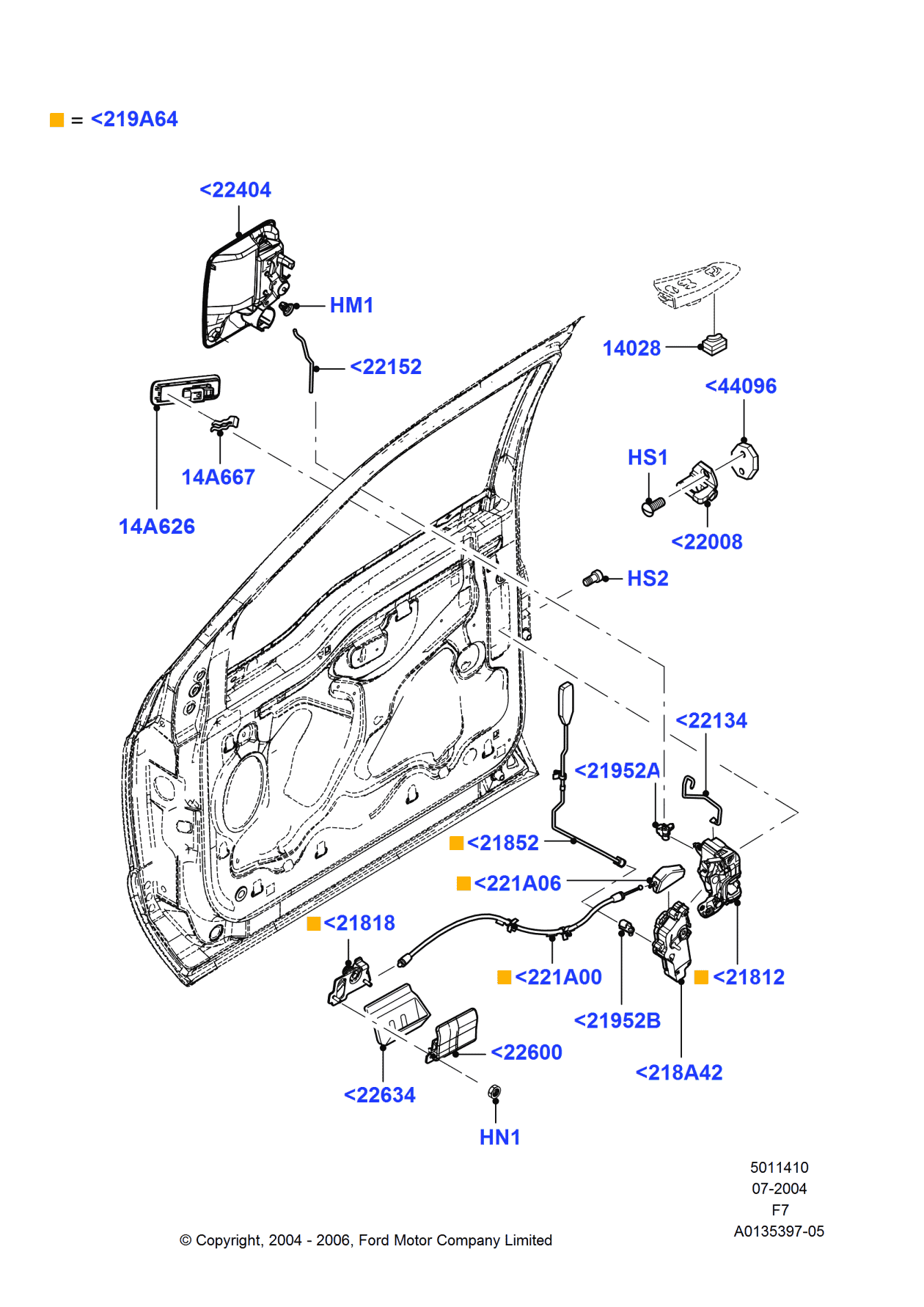 Ford 5C3Z-25219A64-AAA Latch, Passenger Side