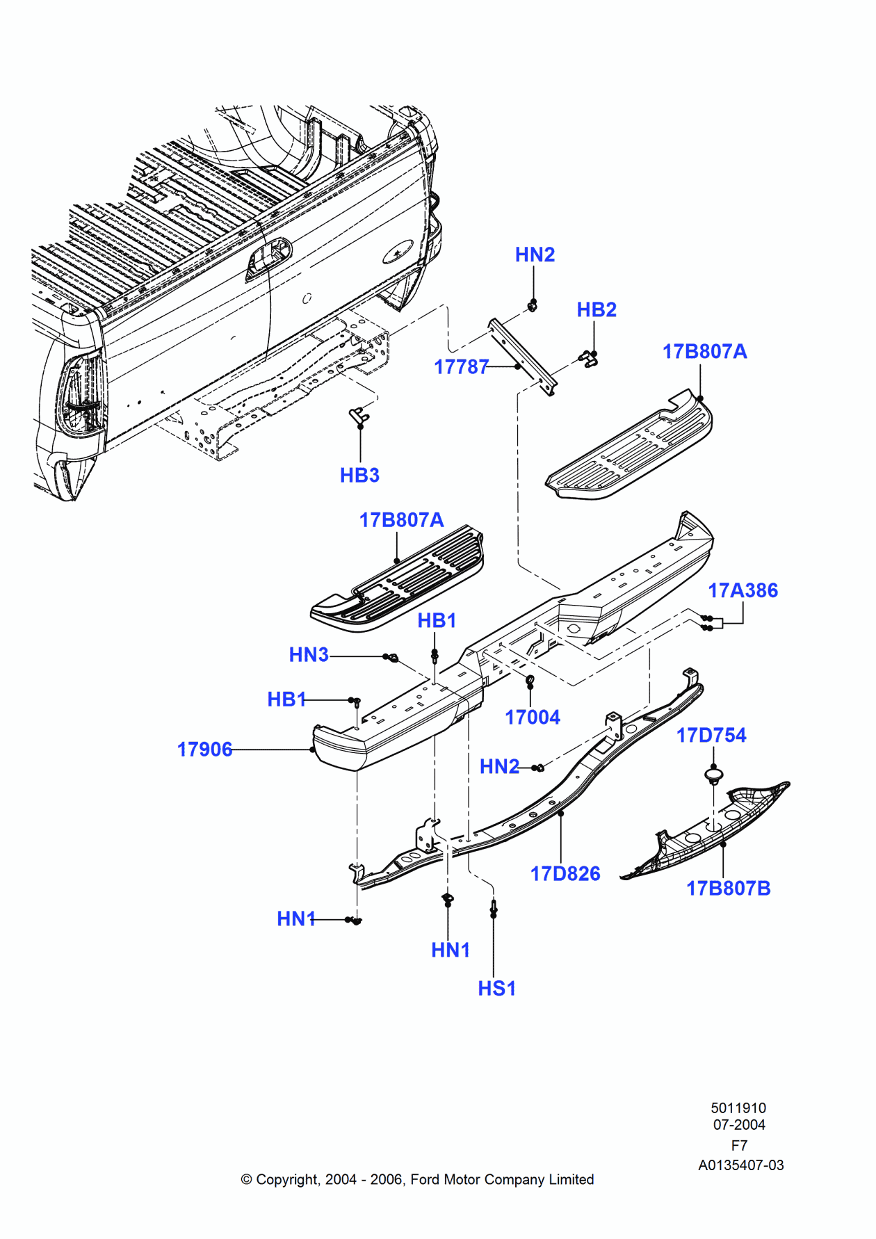 Ford XL3Z-17B807-AAACP Pad, Front Center