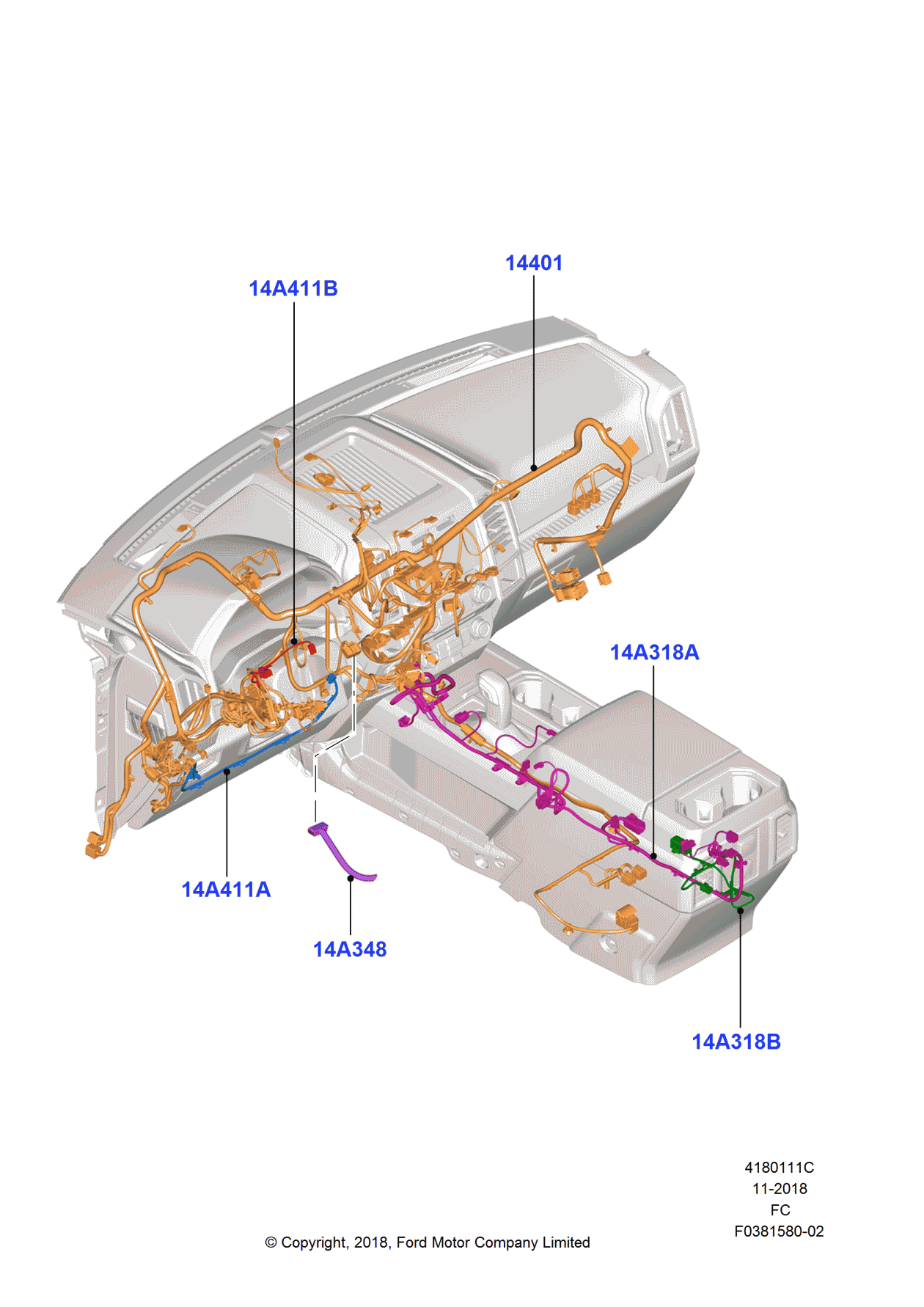 Ford GL3Z-14401-C Wiring Assembly - Main